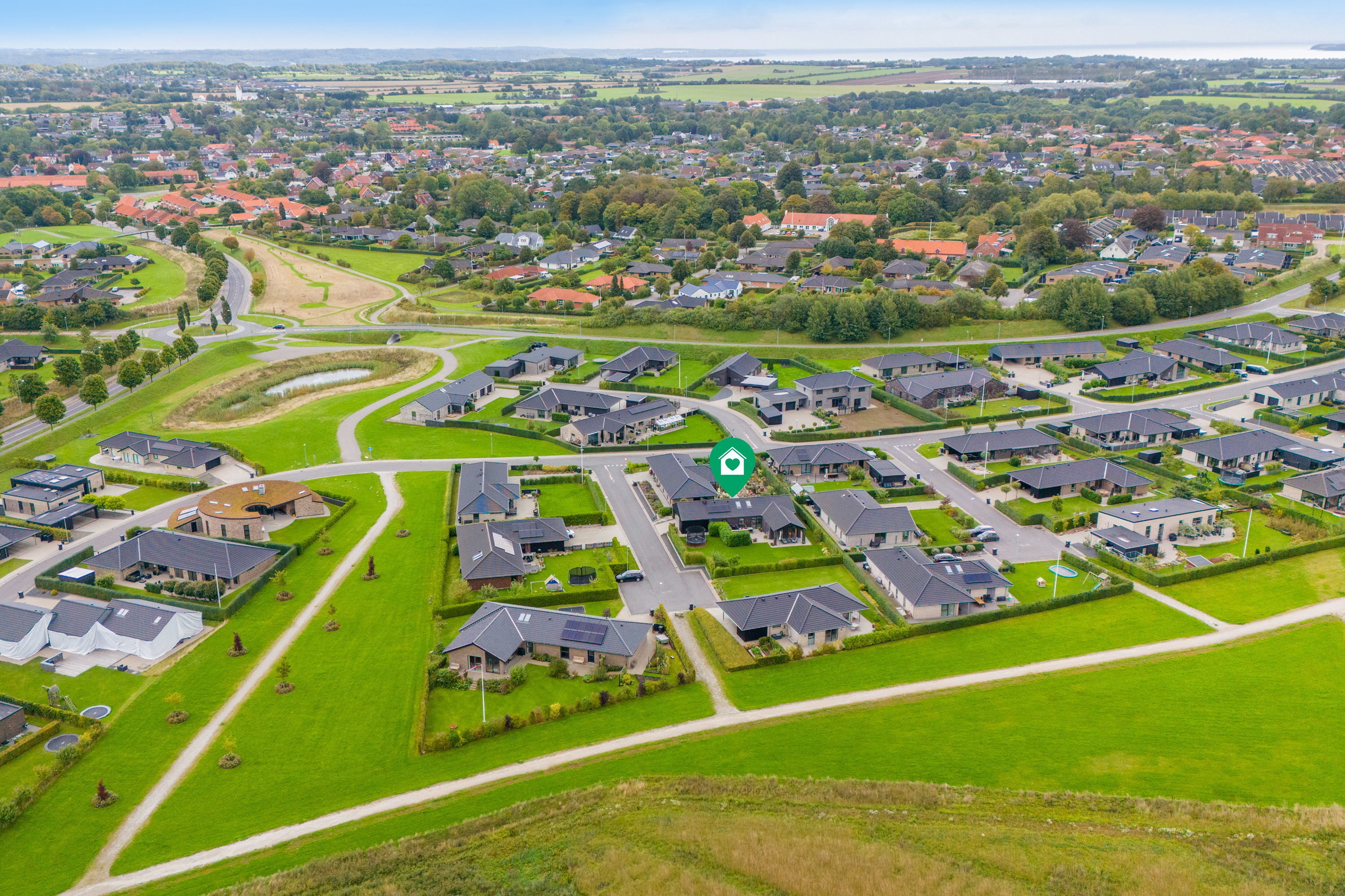 Fremhævet luftfoto billede i fuldskærmstilstand. Billede af Skovhaven 39, 7080 Børkop