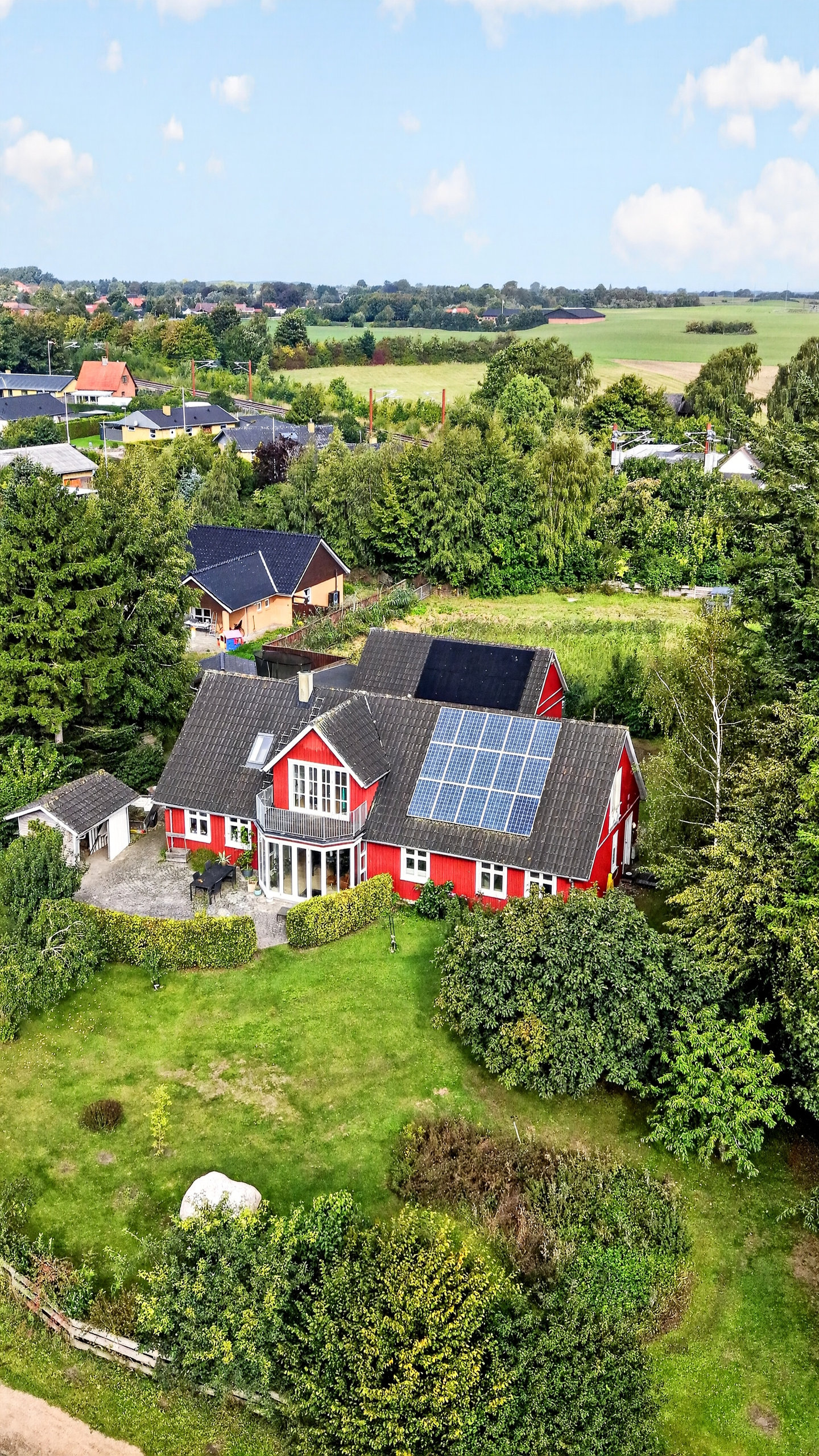 Fremhævet luftfoto billede i fuldskærmstilstand. Billede af Vangevej 15, Soderup Vest, 4340 Tølløse