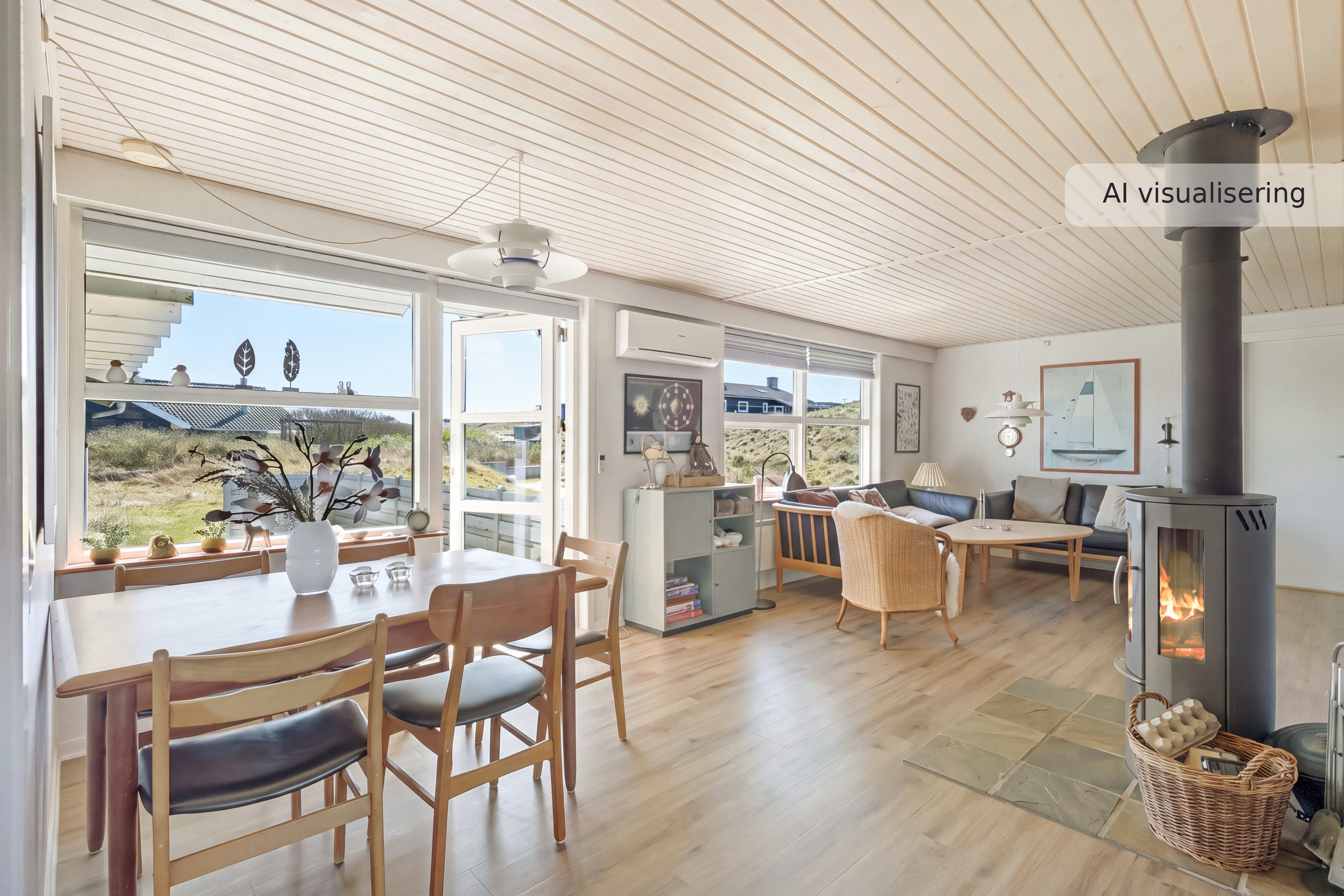 Fremhævet stue billede i fuldskærmstilstand. Billede af Lyngvej 34, Rindby Strand, 6720 Fanø