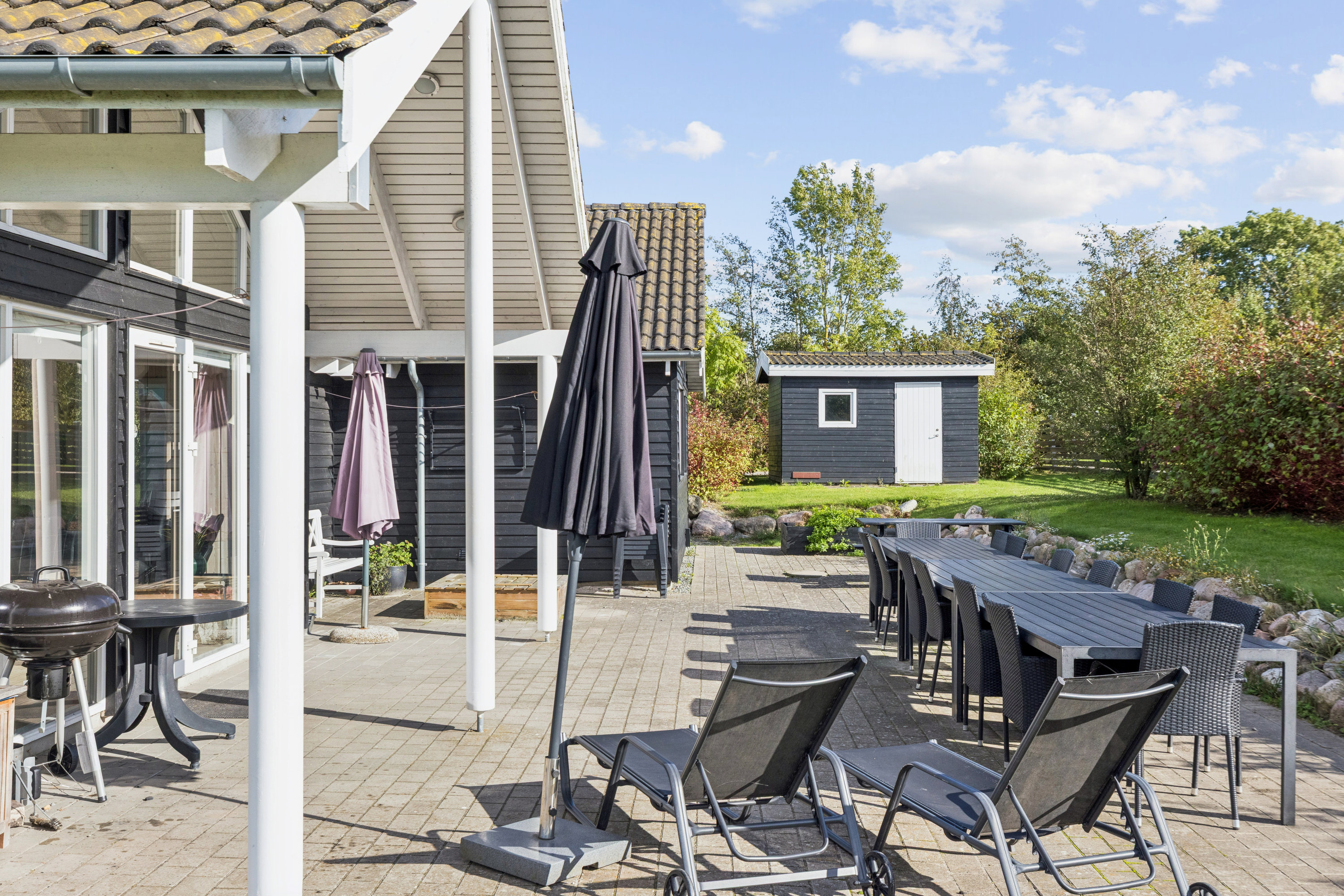 Fremhævet terrasse billede i fuldskærmstilstand. Billede af Havblik 52, Sønderby, 6470 Sydals