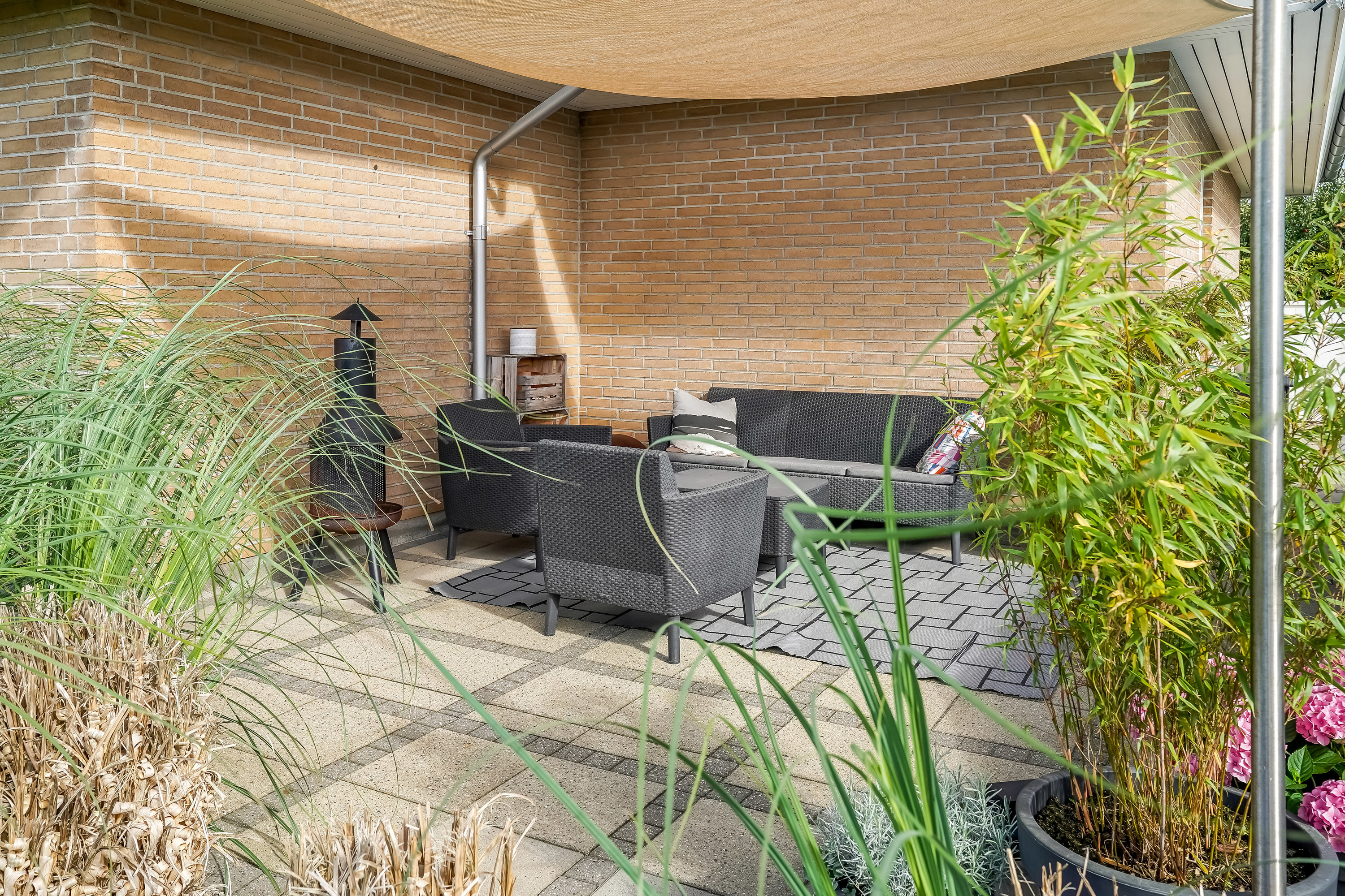 Fremhævet terrasse billede i fuldskærmstilstand. Billede af Møllehøjvej 45, Sønder Nærå, 5792 Årslev