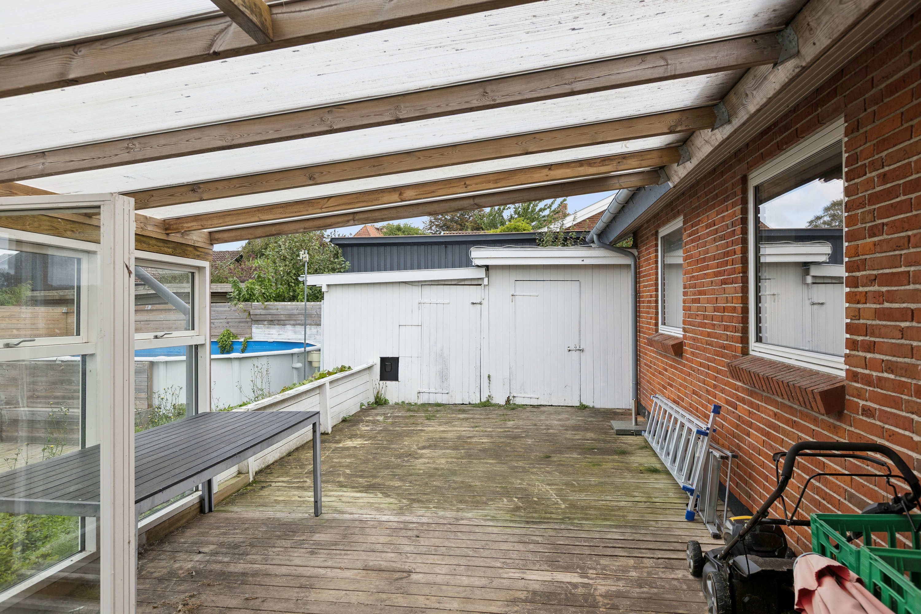 Fremhævet overdækket terrasse billede i fuldskærmstilstand. Billede af Ørnevej 4, Kongsted, 4683 Rønnede