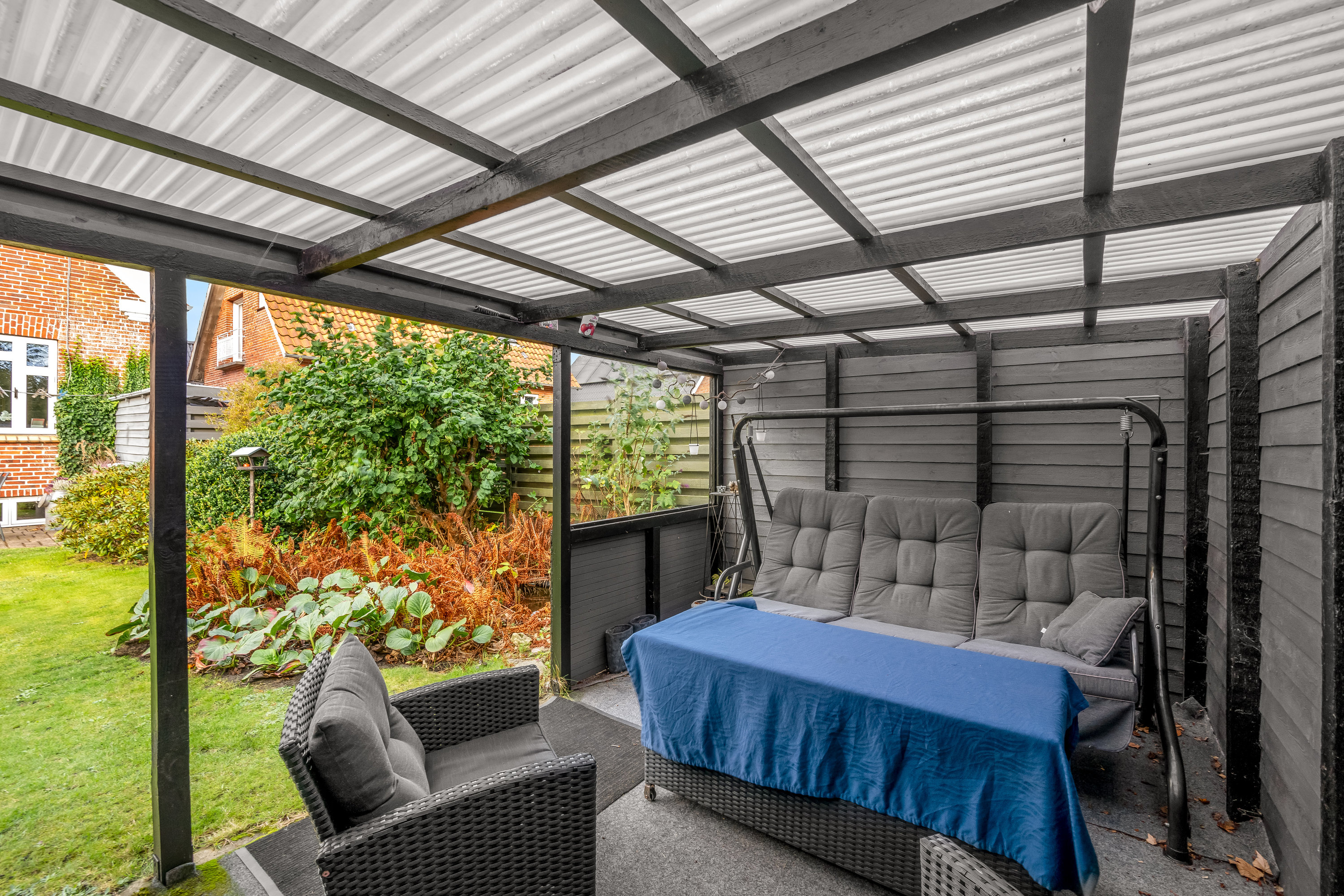 Fremhævet overdækket terrasse billede i fuldskærmstilstand. Billede af Nygade 40, 6900 Skjern