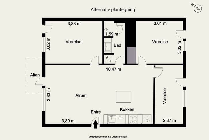 Plantegninger billede af Kjeld Tolstrups Gade 16, 2. tv., 8000 Aarhus C