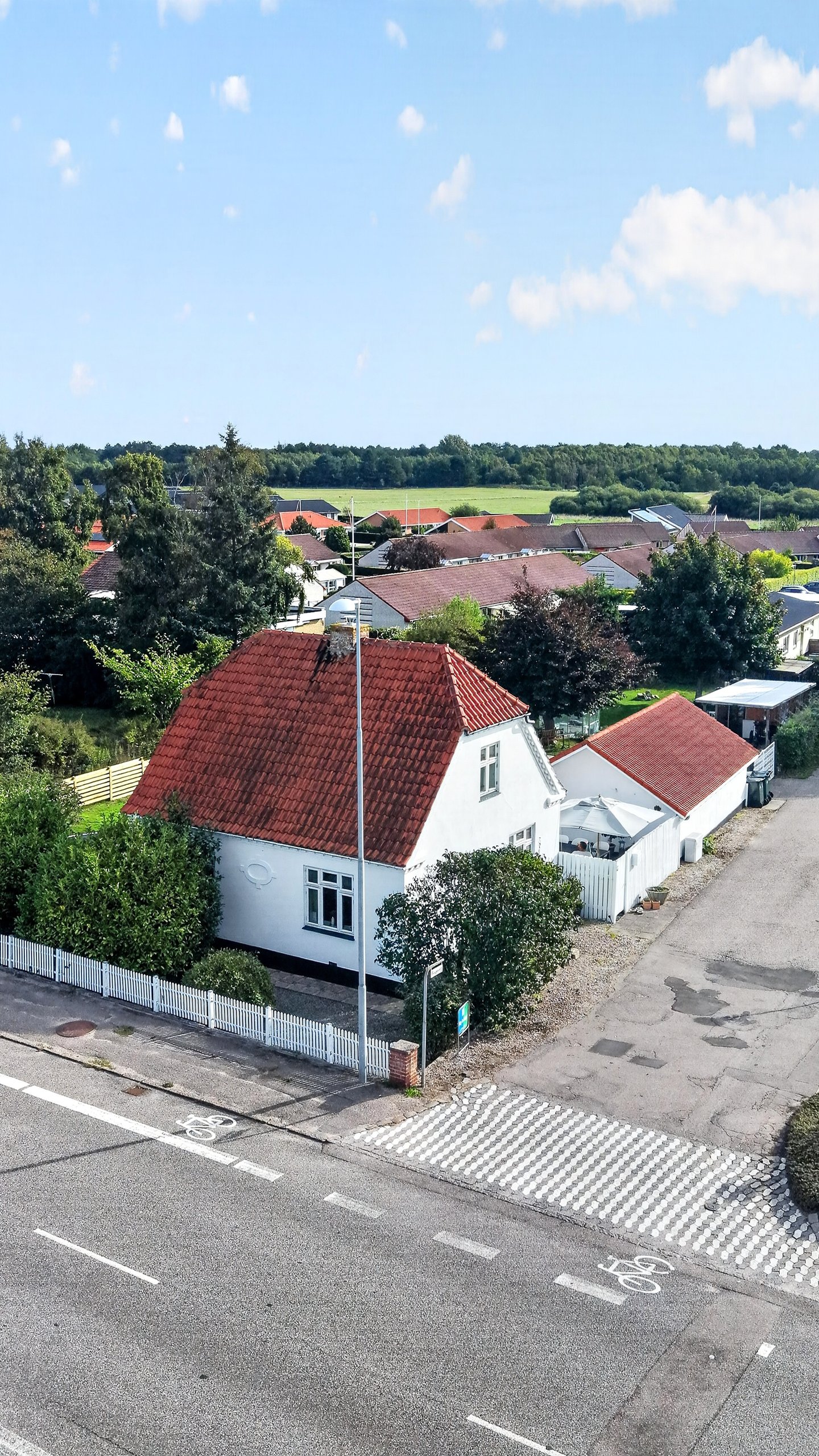 Fremhævet luftfoto billede i fuldskærmstilstand. Billede af Rørvigvej 52, 4500 Nykøbing Sj