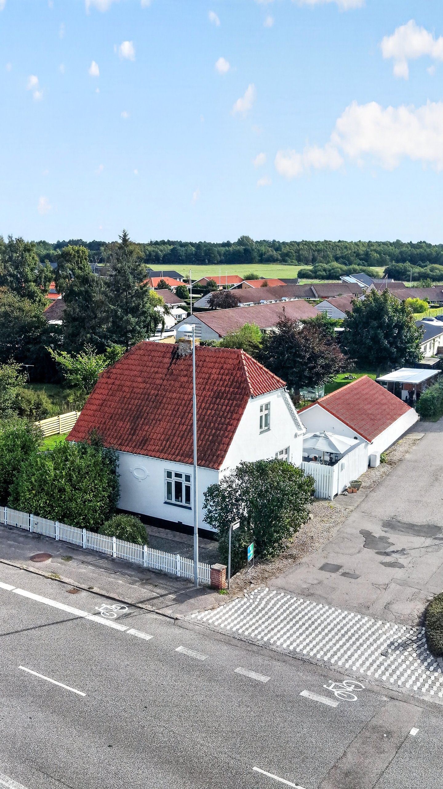 Fremhævet luftfoto billede i fuldskærmstilstand. Billede af Rørvigvej 52, 4500 Nykøbing Sj