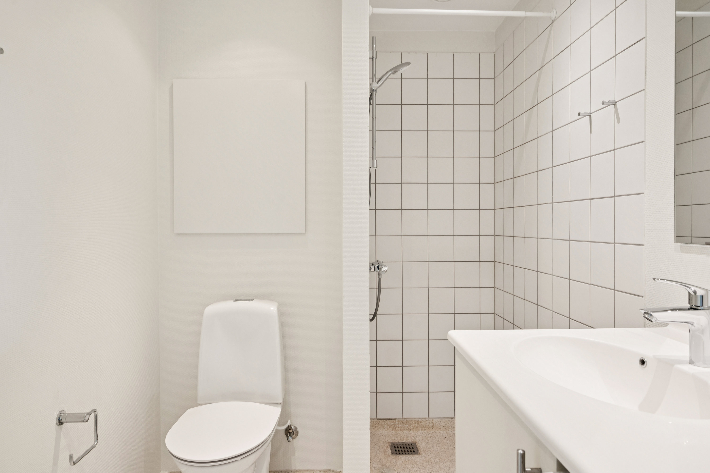 Fremhævet badeværelse billede i fuldskærmstilstand. Billede af Gebauersgade 2, 2. 14., 8000 Aarhus C