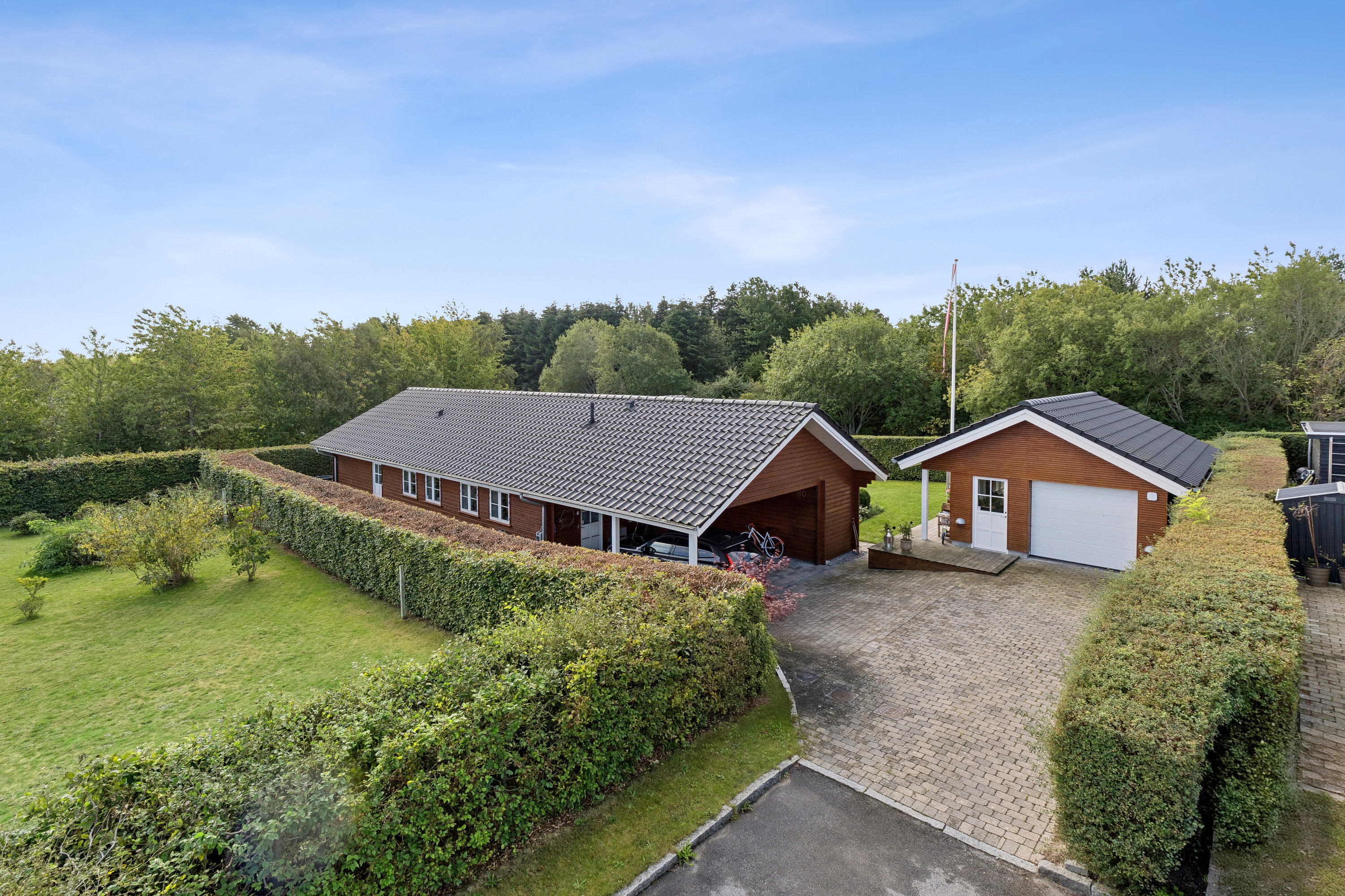 Fremhævet luftfoto billede i fuldskærmstilstand. Billede af Fjordager 80, Gevninge, 4000 Roskilde