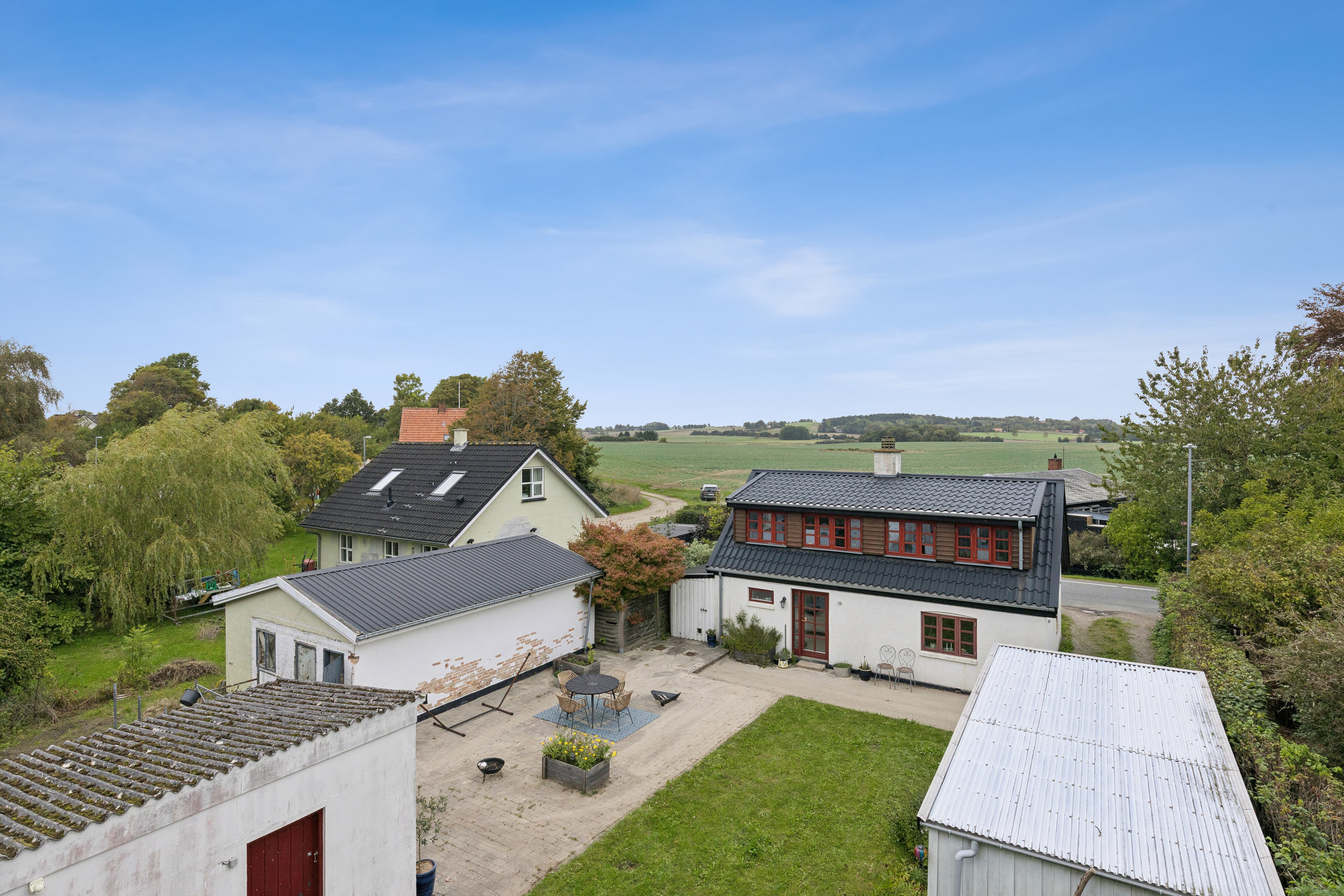Fremhævet luftfoto billede i fuldskærmstilstand. Billede af Krænkerupvej 40, Havrebjerg, 4200 Slagelse