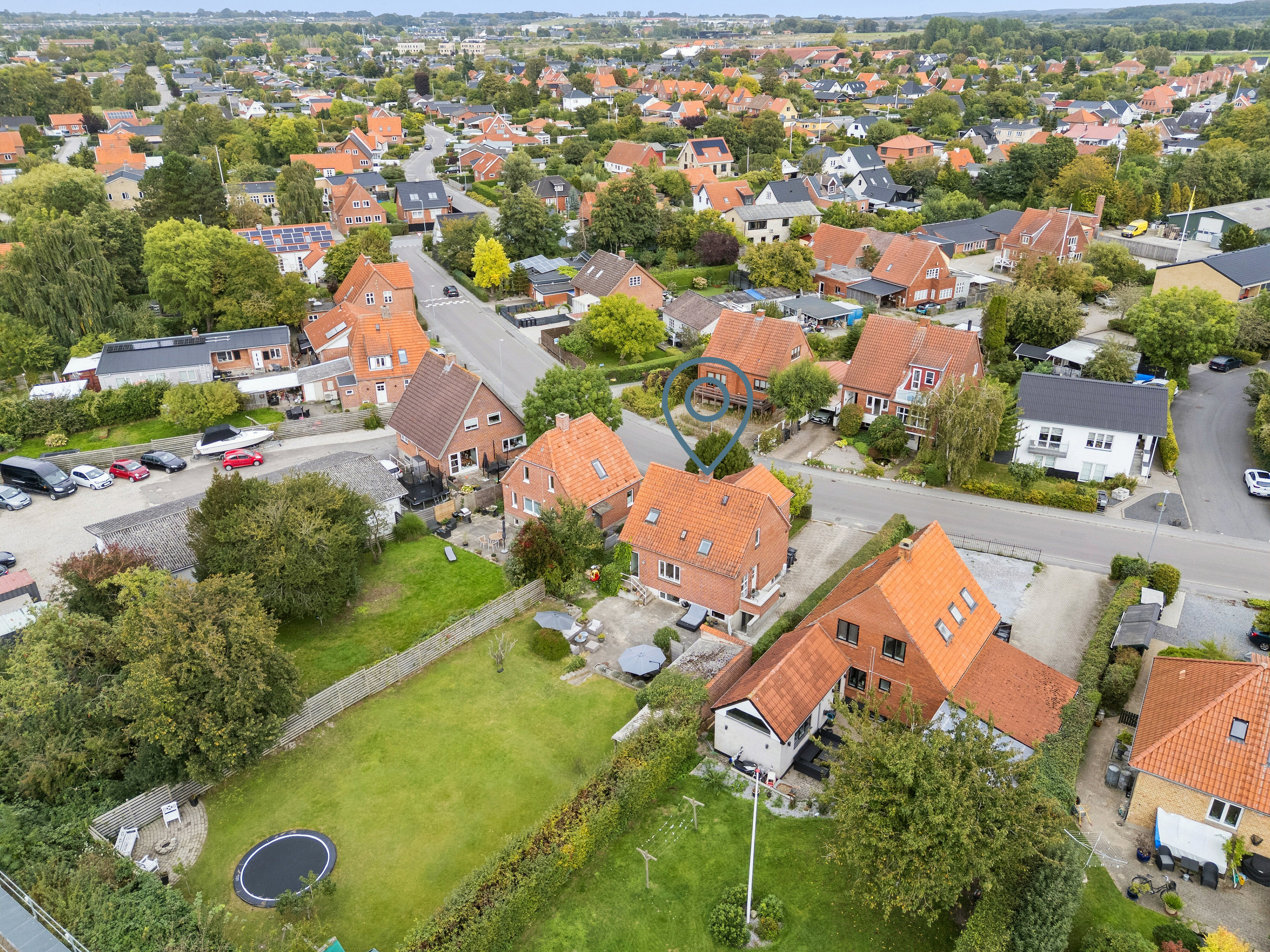 Fremhævet luftfoto billede i fuldskærmstilstand. Billede af Jørgen Jensens Vej 47, 4700 Næstved