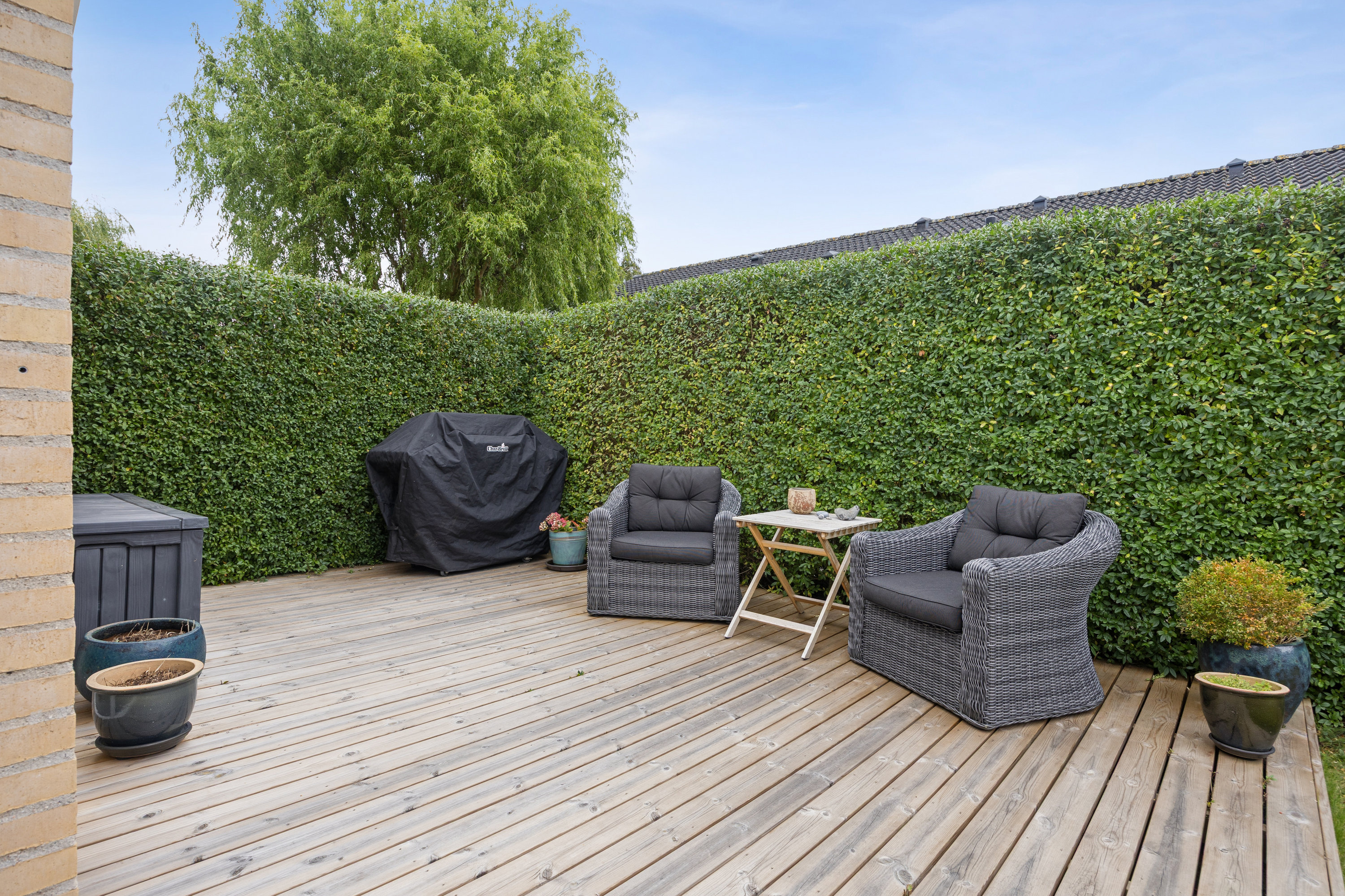 Fremhævet terrasse billede i fuldskærmstilstand. Billede af Valnøddevej 18A, Strøby Egede, 4600 Køge