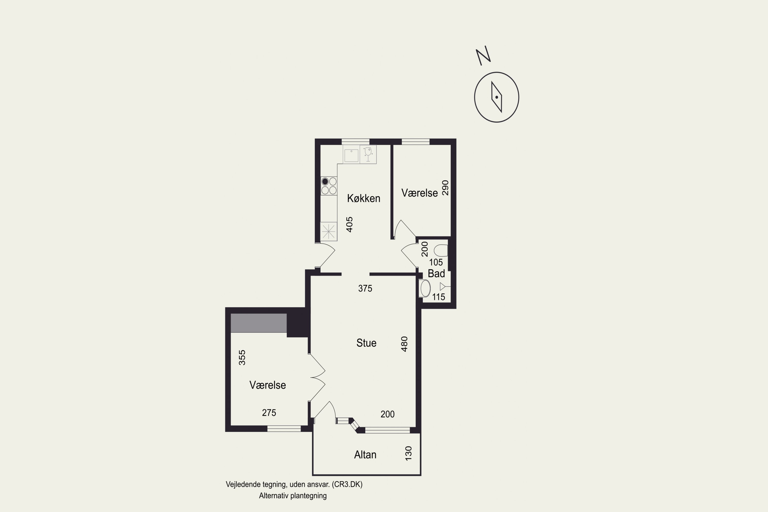 Plantegninger billede af Søborg Hovedgade 8D, 1. tv., 2870 Dyssegård