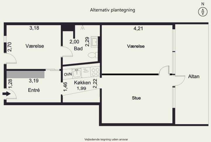 Plantegninger billede af Finderupvej 9, 3. 2., 8000 Aarhus C