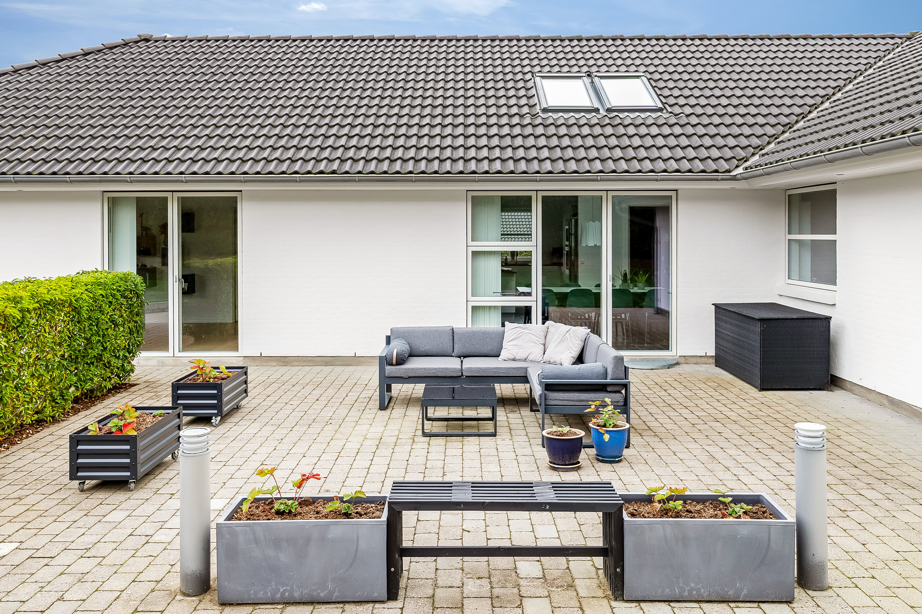 Fremhævet terrasse billede i fuldskærmstilstand. Billede af B. Berthelsensvej 38, 7080 Børkop