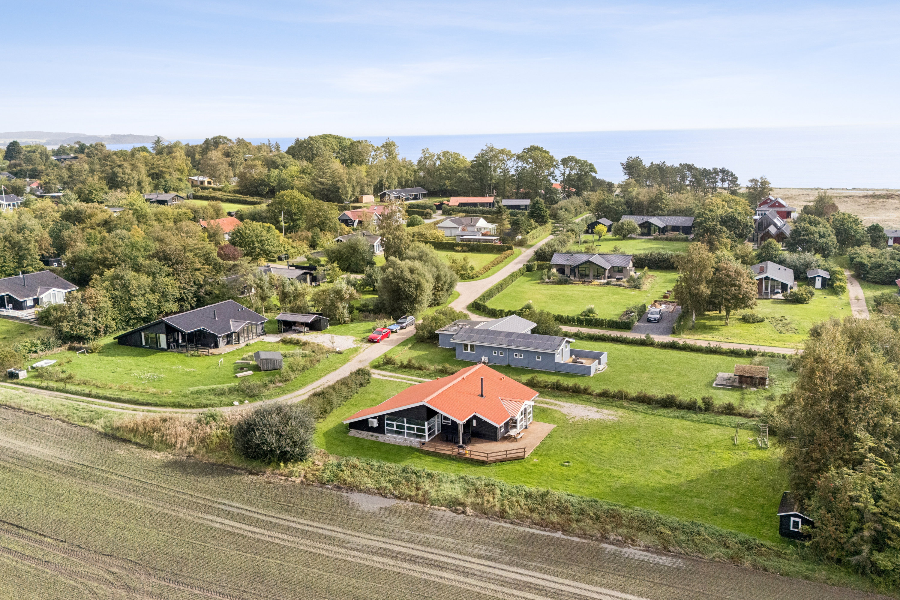 Fremhævet luftfoto billede i fuldskærmstilstand. Billede af Barkstien 1D, Dråby Strand, 8400 Ebeltoft