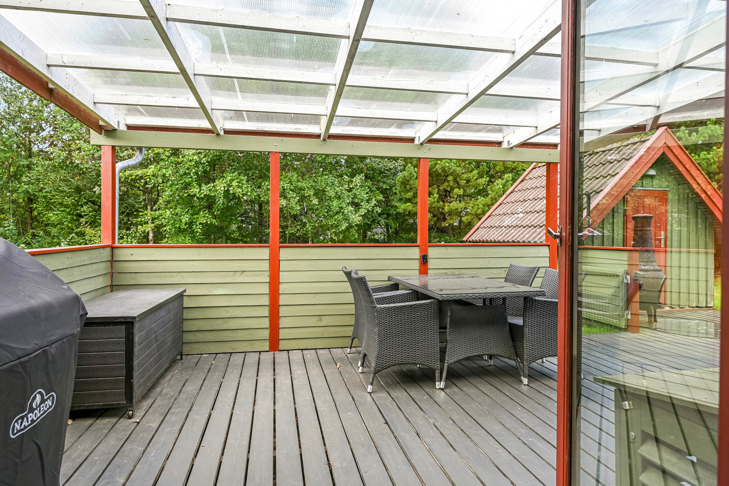 Fremhævet terrasse billede i fuldskærmstilstand. Billede af Nordskrænten 12, Jegum, 6840 Oksbøl