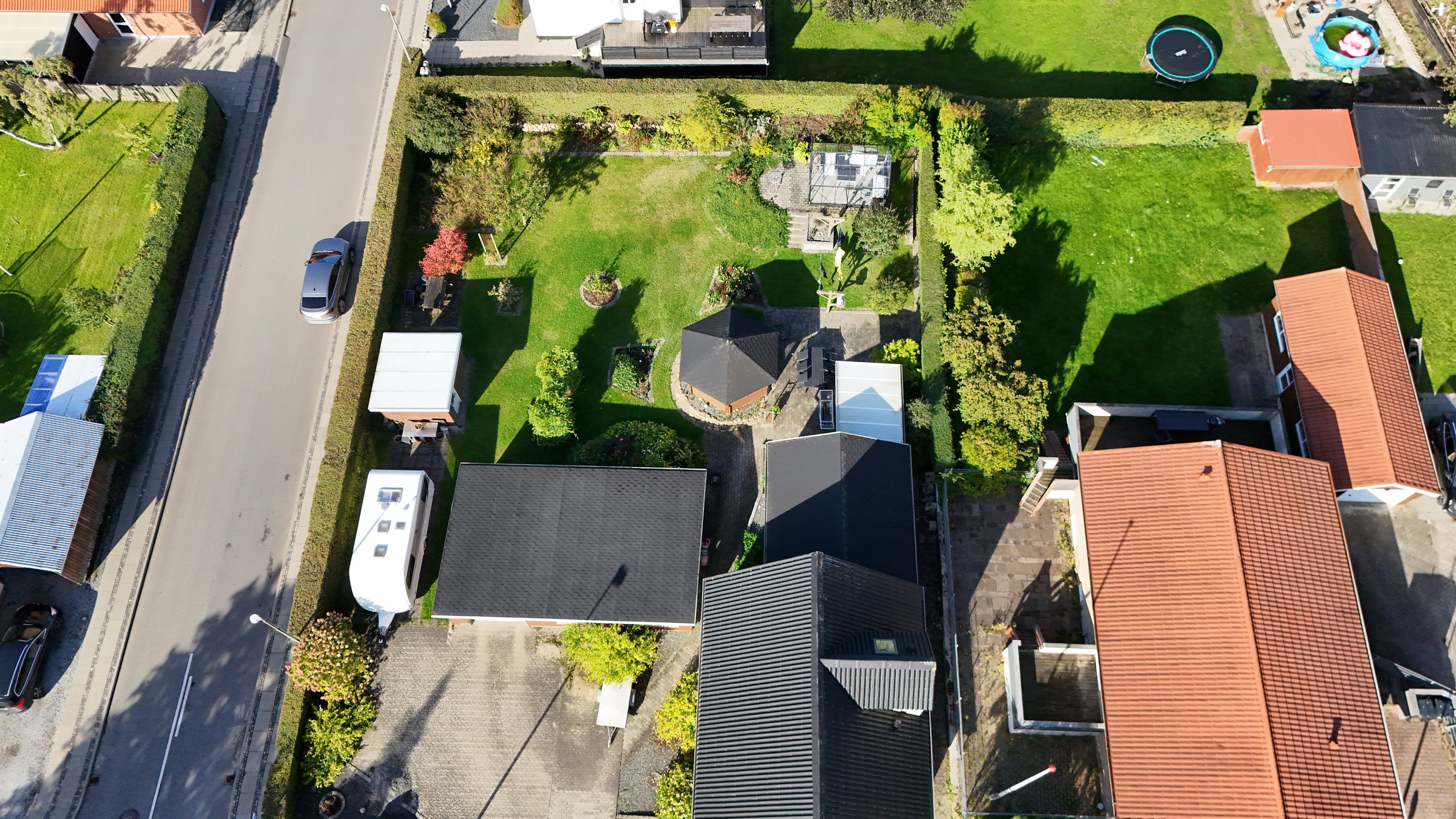 Fremhævet drone billede i fuldskærmstilstand. Billede af Hegedalsvej 59, 9500 Hobro