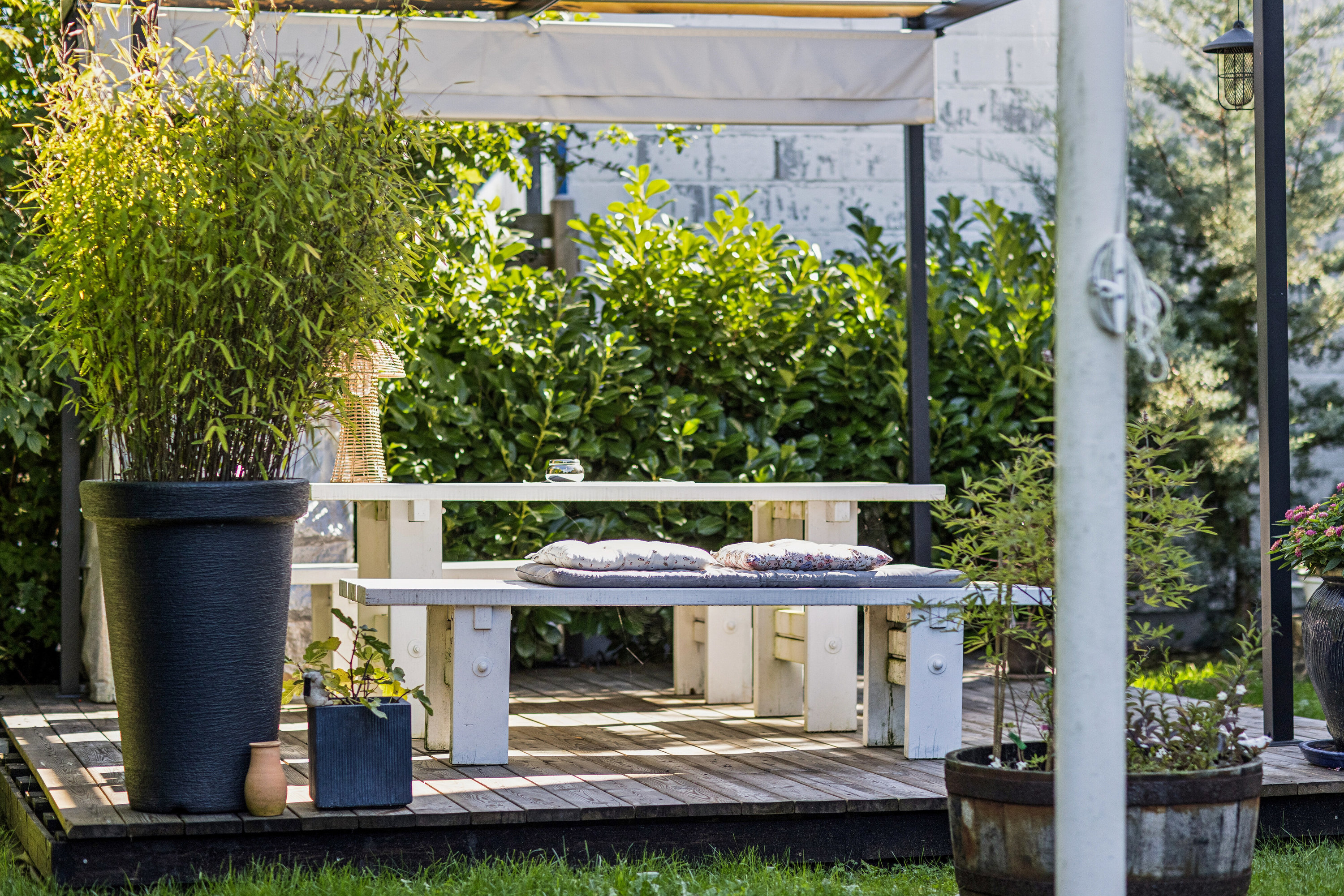 Fremhævet overdækket terrasse billede i fuldskærmstilstand. Billede af Frøslevvej 19, 6330 Padborg