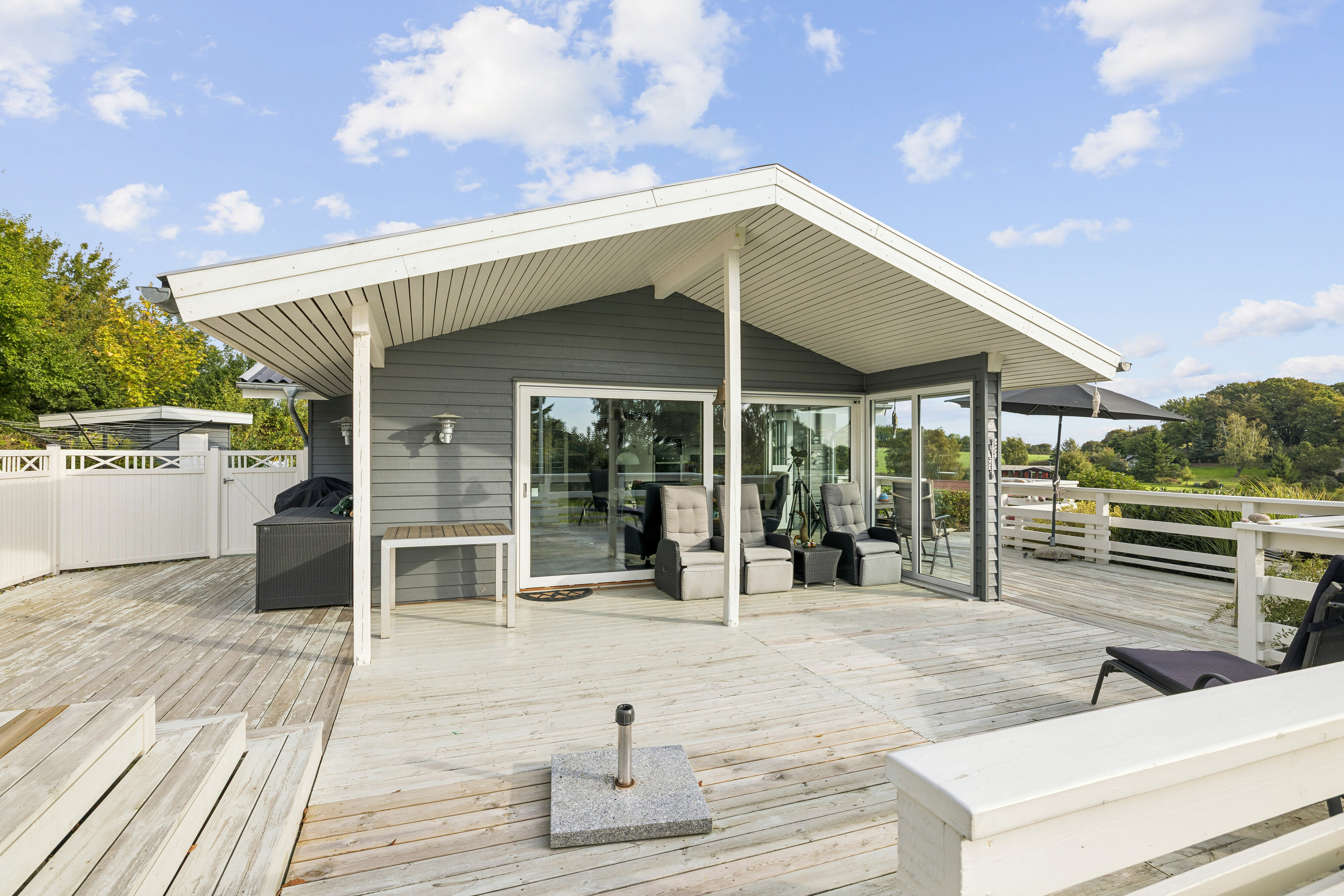 Fremhævet overdækket terrasse billede i fuldskærmstilstand. Billede af Falkevej 6, Løkkeby, 5953 Tranekær