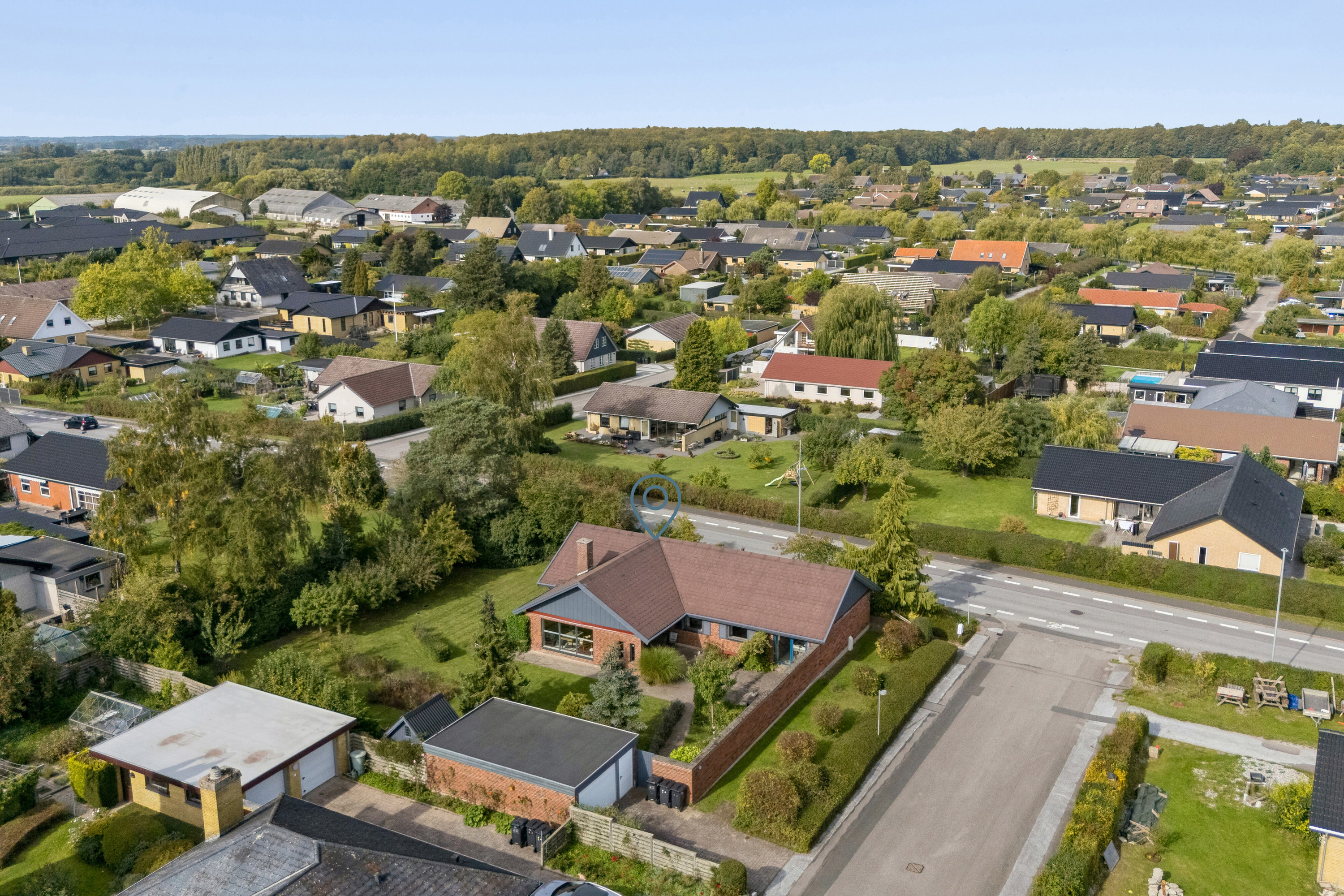 Fremhævet luftfoto billede i fuldskærmstilstand. Billede af Chr Winthers Vej 92, 4700 Næstved