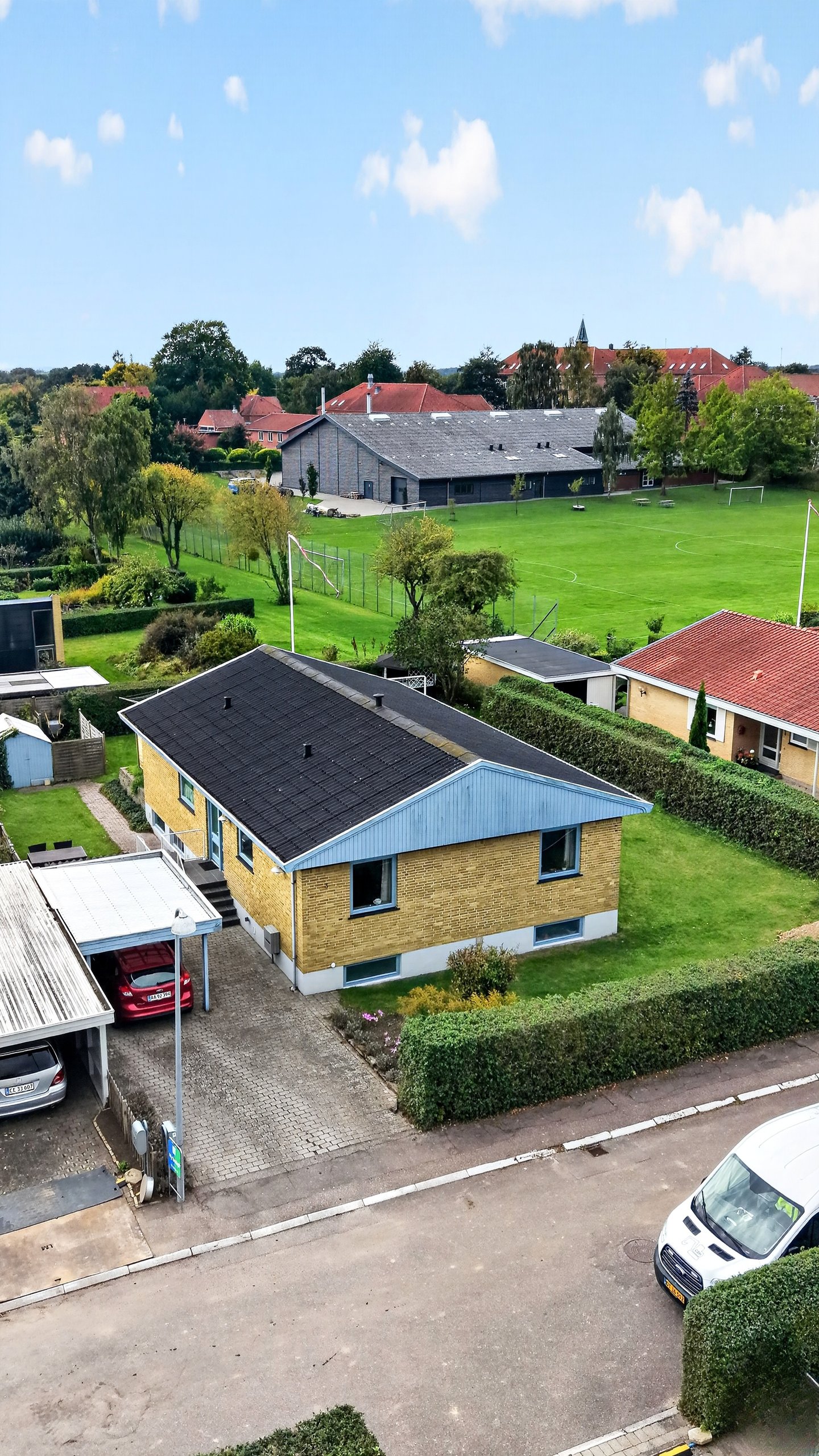 Fremhævet luftfoto billede i fuldskærmstilstand. Billede af Rugmarken 3, 4340 Tølløse