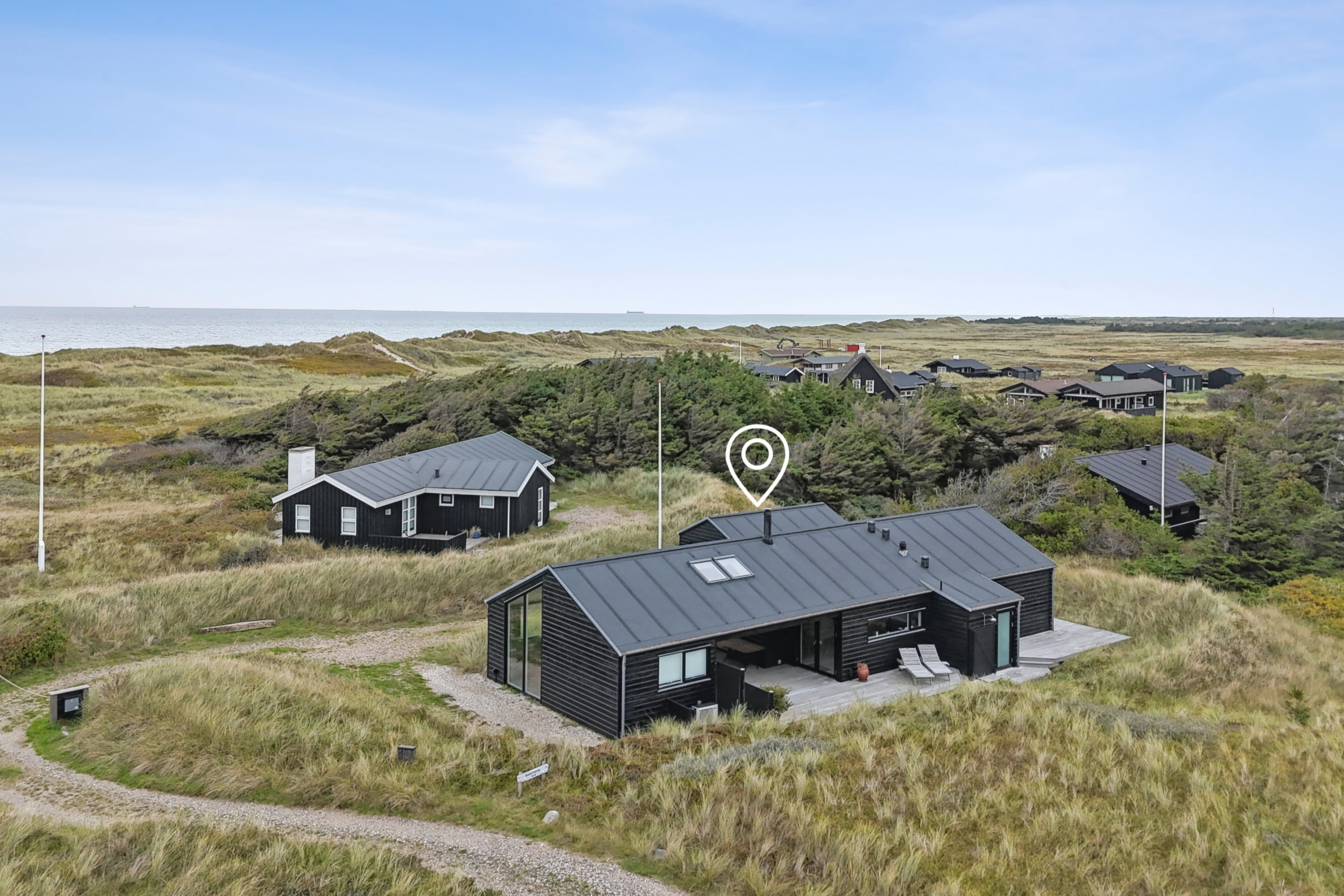 Fremhævet luftfoto billede i fuldskærmstilstand. Billede af Hamiltonvej 25D, Gl. Skagen, 9990 Skagen