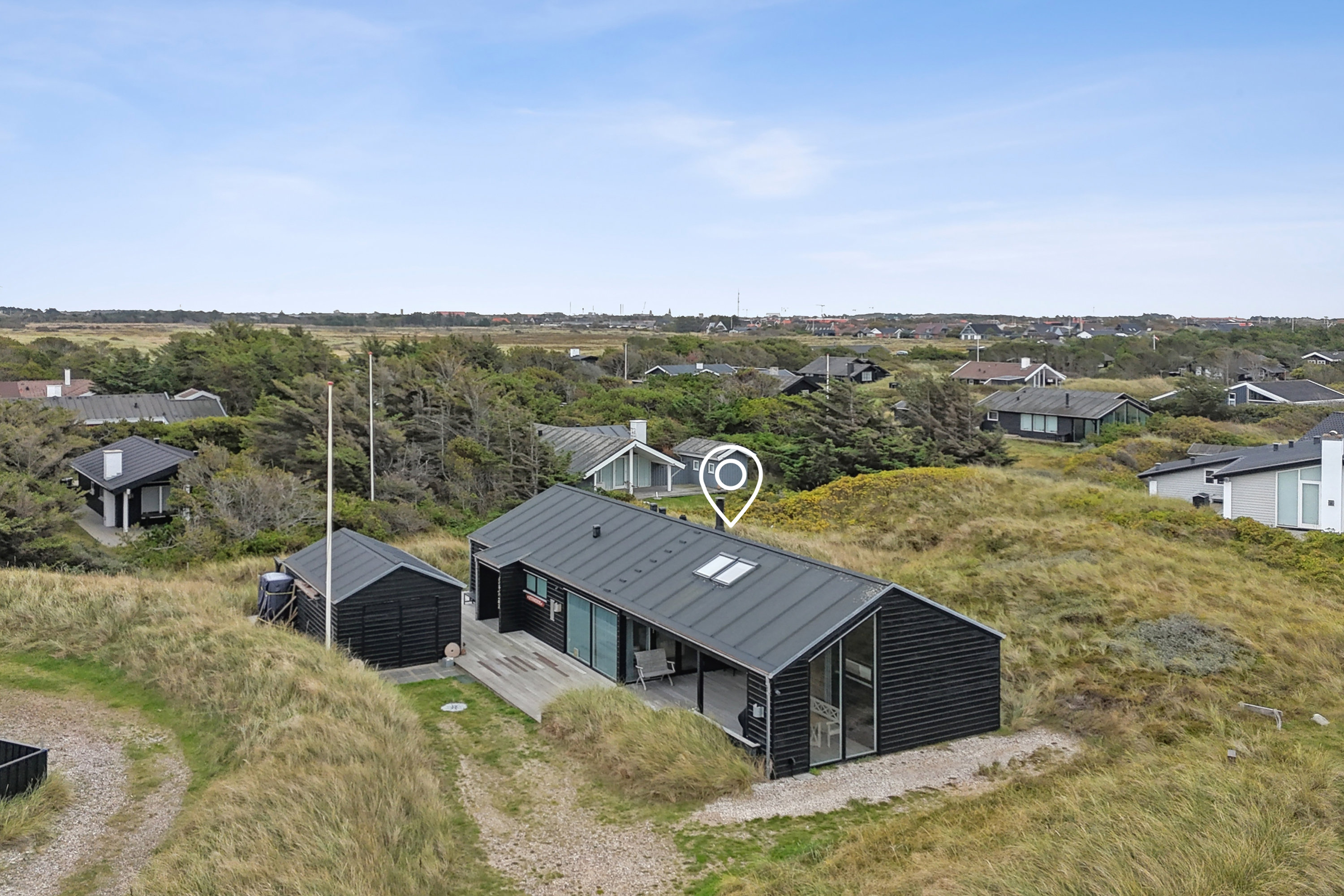 Fremhævet luftfoto billede i fuldskærmstilstand. Billede af Hamiltonvej 25D, Gl. Skagen, 9990 Skagen