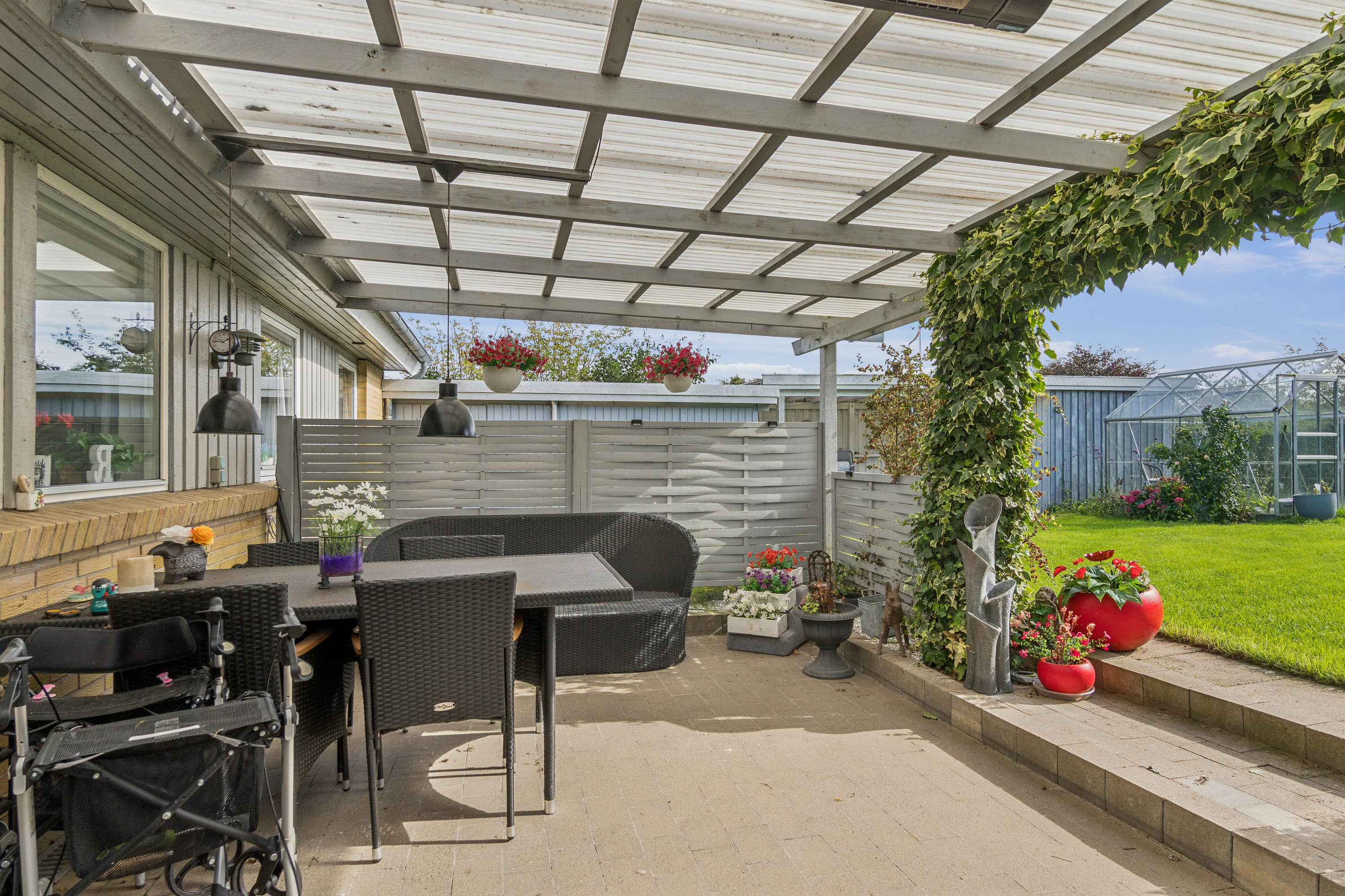 Fremhævet overdækket terrasse billede i fuldskærmstilstand. Billede af Kelstruphøj 21, Kelstrup, 4560 Vig