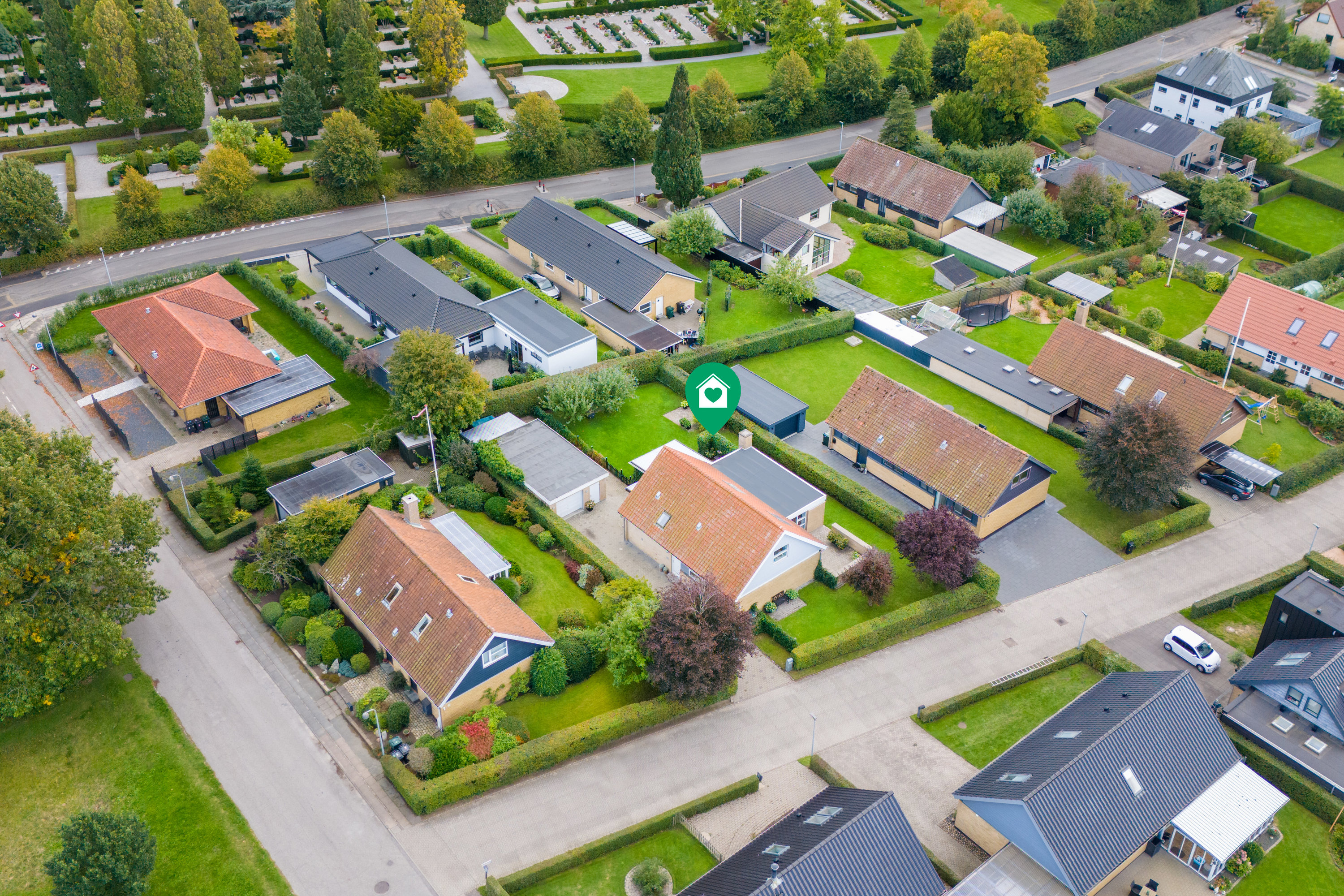 Fremhævet luftfoto billede i fuldskærmstilstand. Billede af Ballumvej 3, 6000 Kolding
