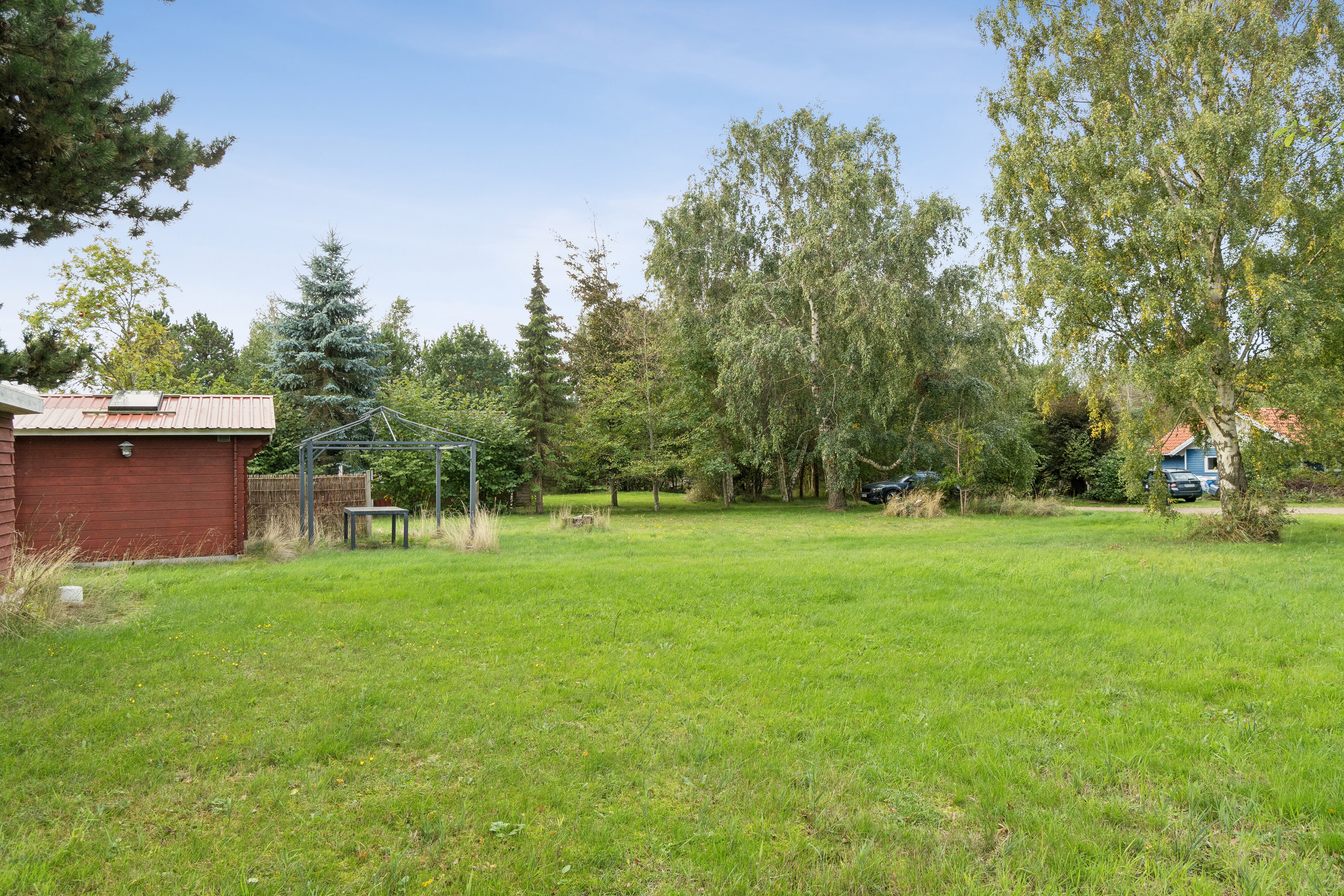 Fremhævet set fra haven billede i fuldskærmstilstand. Billede af Granvej 10E, Reersø Str, 4281 Gørlev