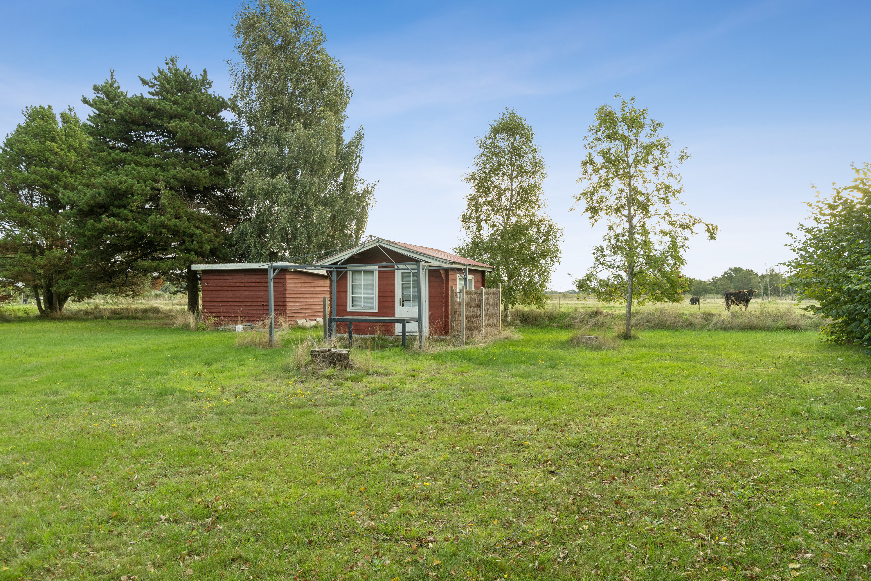 Fremhævet set fra haven billede i fuldskærmstilstand. Billede af Granvej 10E, Reersø Str, 4281 Gørlev