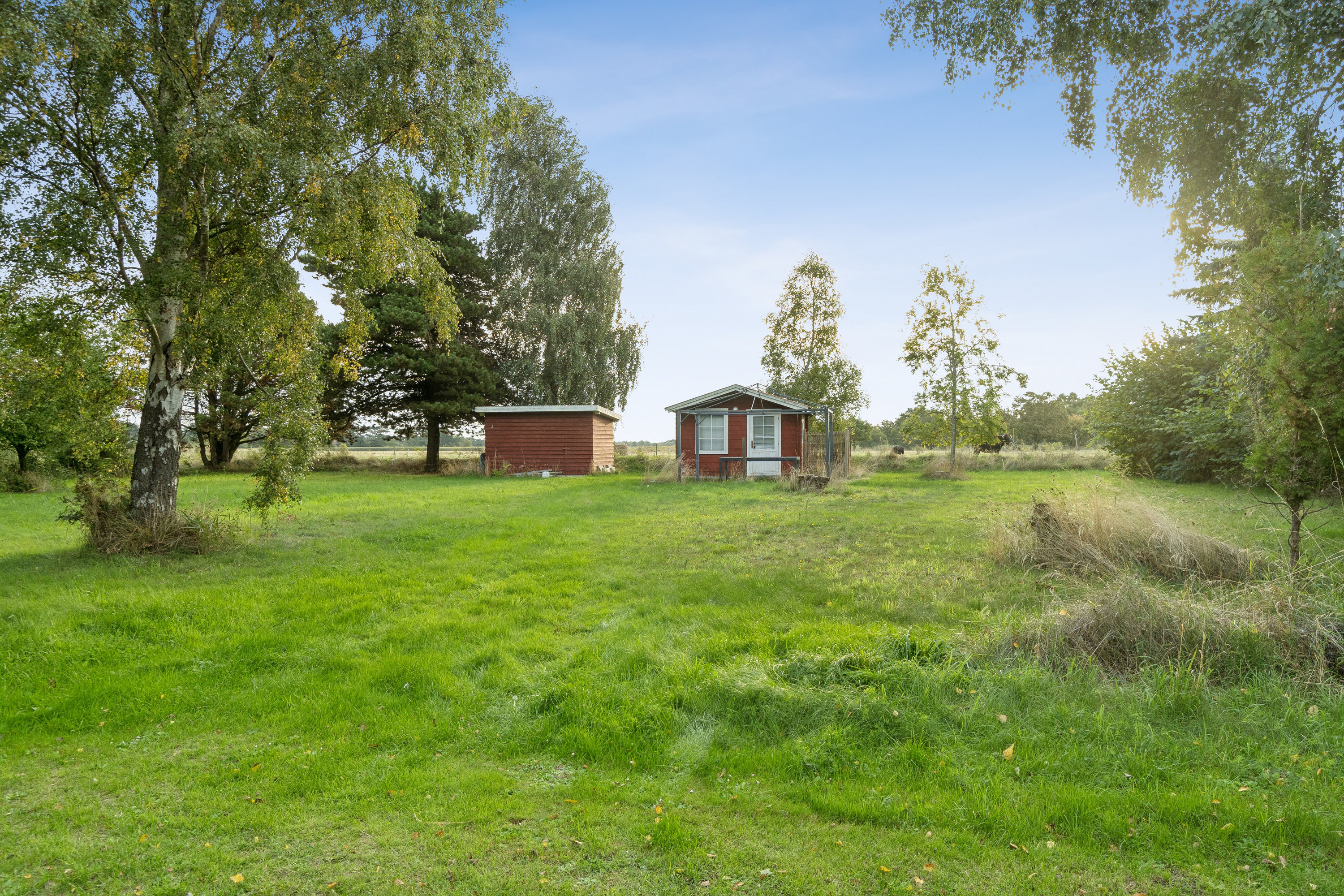 Fremhævet set fra haven billede i fuldskærmstilstand. Billede af Granvej 10E, Reersø Str, 4281 Gørlev
