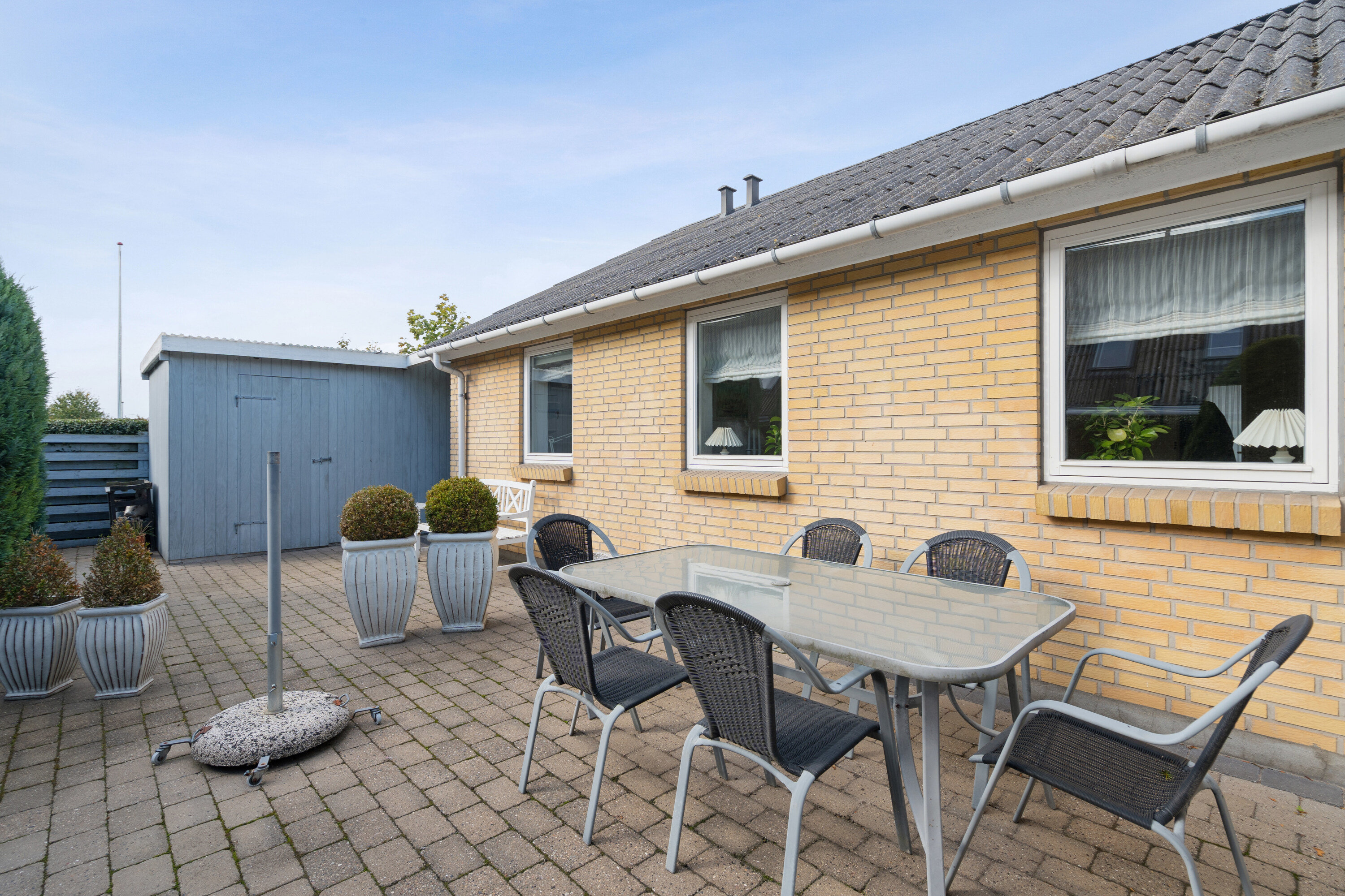 Fremhævet terrasse billede i fuldskærmstilstand. Billede af Knuth Beckers Vej 12, 9200 Aalborg SV