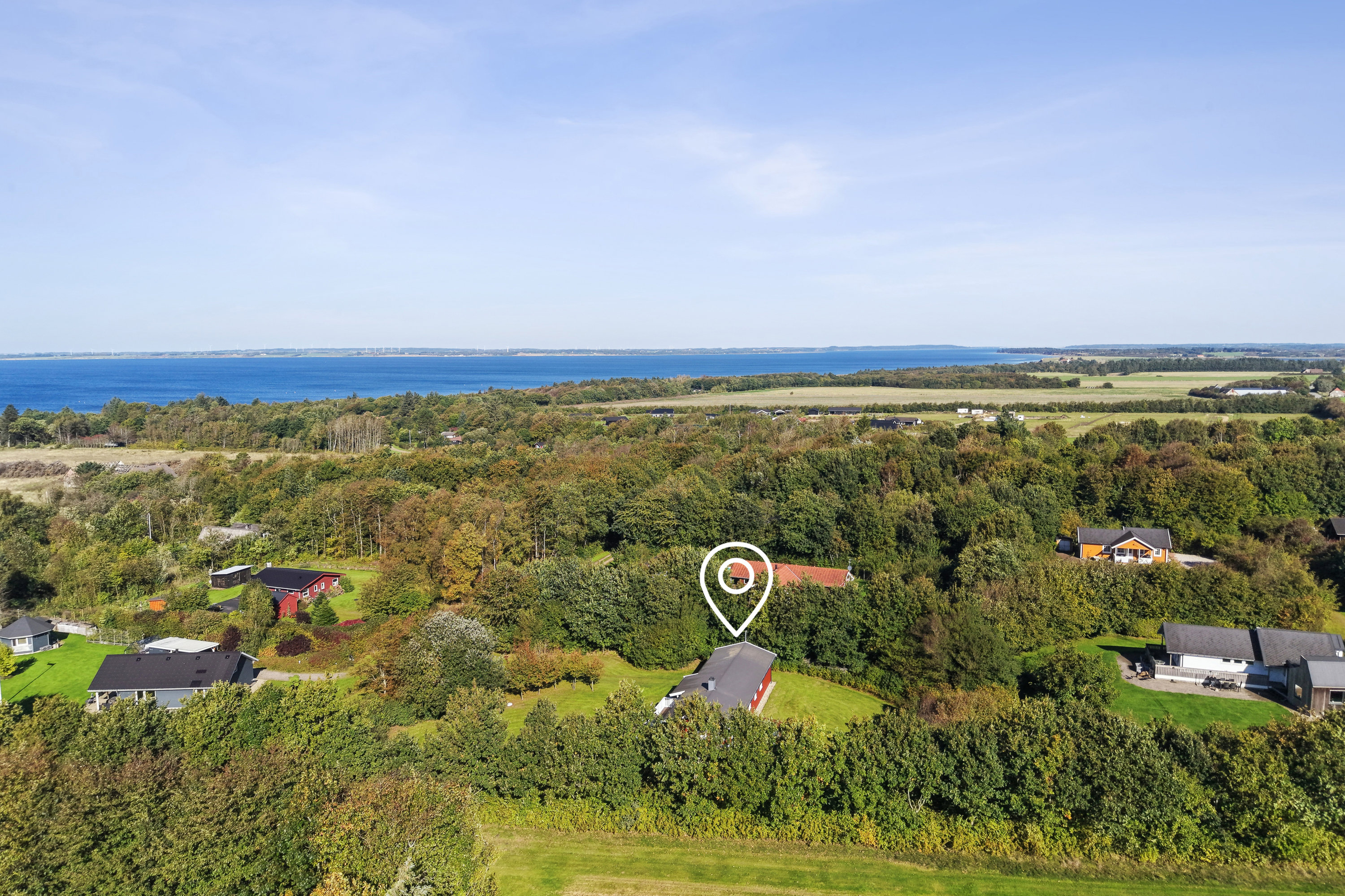 Fremhævet luftfoto billede i fuldskærmstilstand. Billede af Kongelysvej 19, Vadum, 7860 Spøttrup