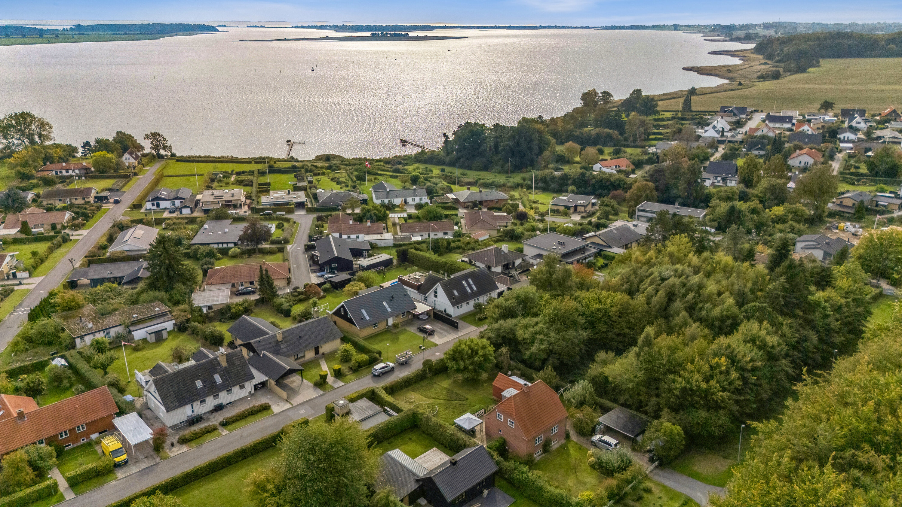 Fremhævet luftfoto billede i fuldskærmstilstand. Billede af Fjordbakken 50, Dyves Bro, 4700 Næstved