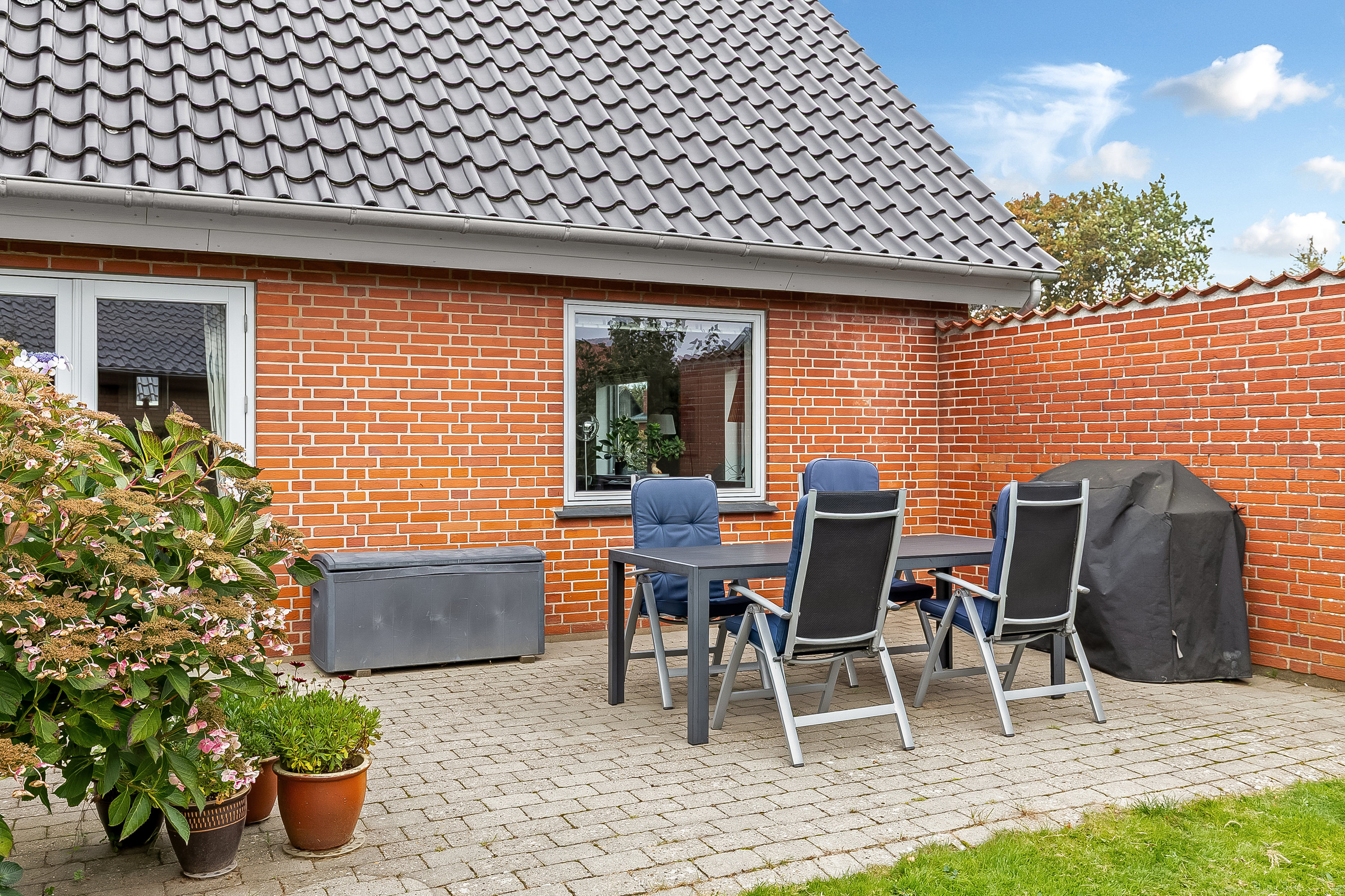 Fremhævet terrasse billede i fuldskærmstilstand. Billede af Mosegårdsvej 10, Bramdrupdam, 6000 Kolding