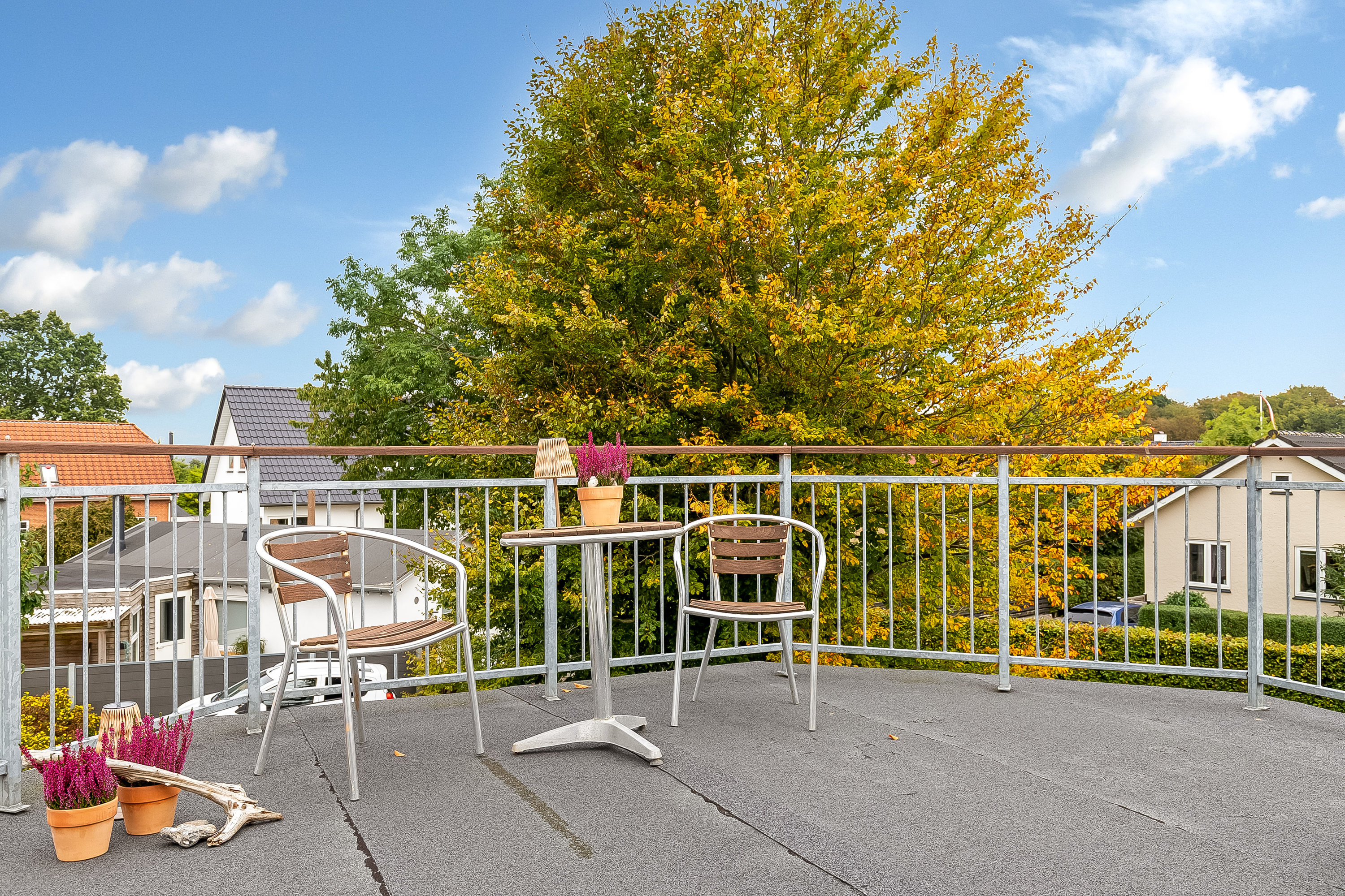 Fremhævet tagterrasse billede i fuldskærmstilstand. Billede af Buen 6, Søndermarken, 7100 Vejle