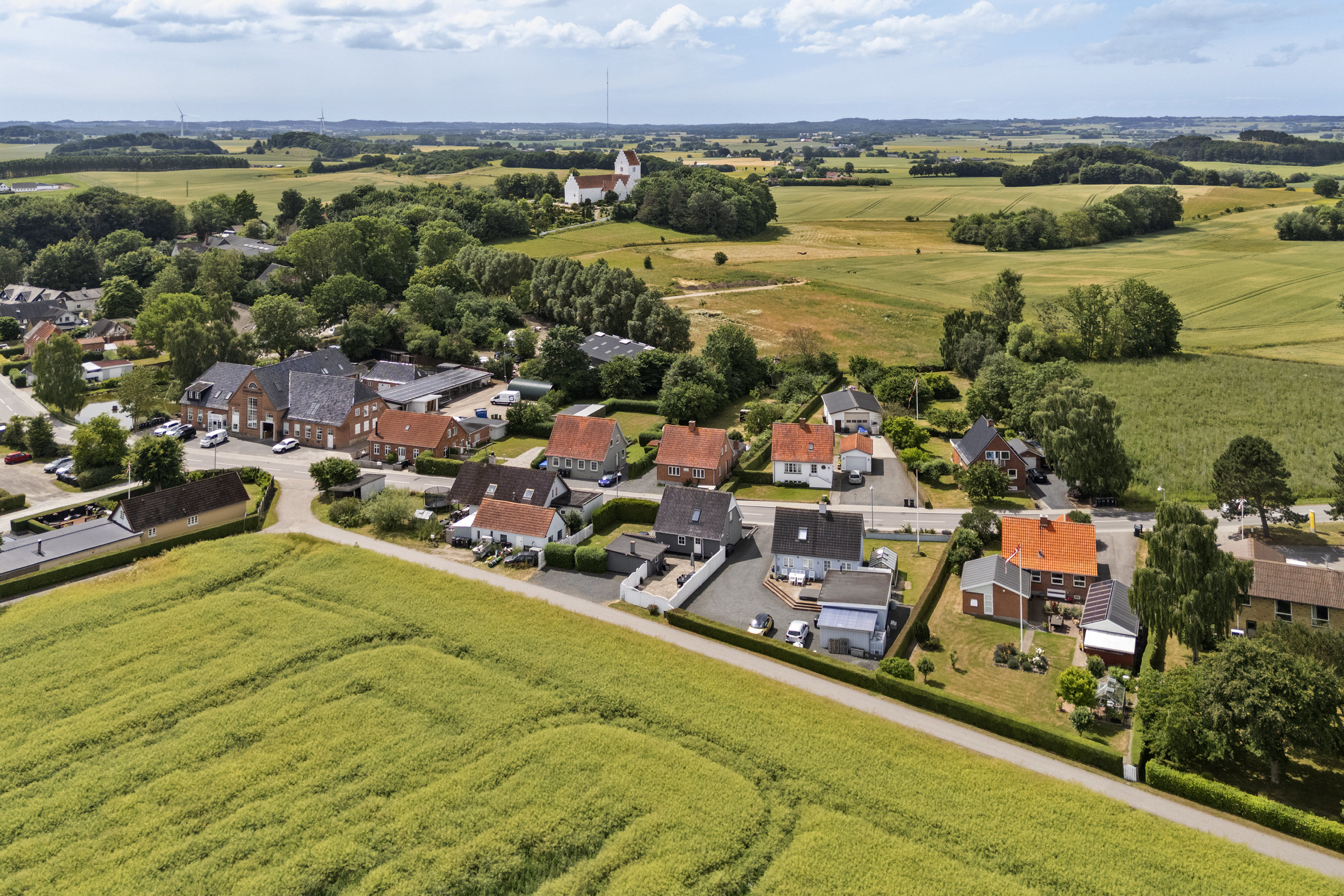 Fremhævet luftfoto billede i fuldskærmstilstand. Billede af Bygaden 5, Kundby, 4520 Svinninge