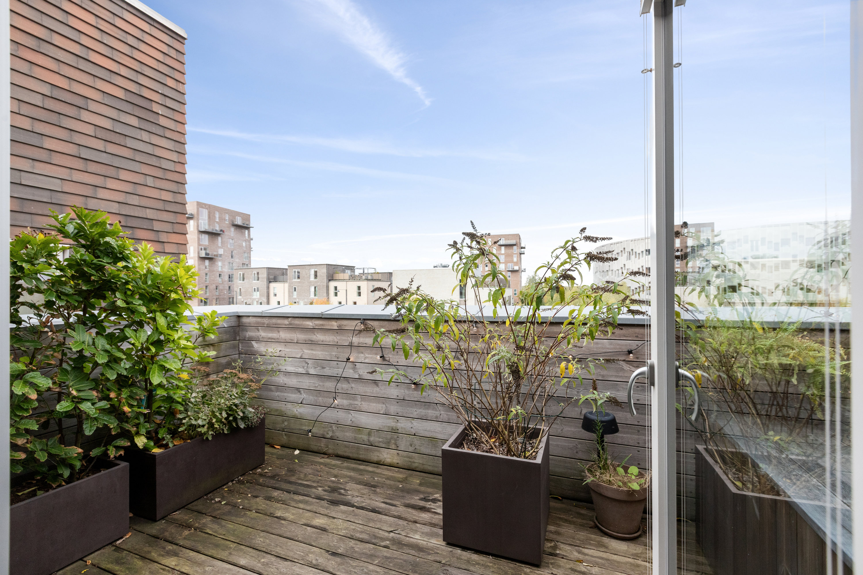 Fremhævet terrasse billede i fuldskærmstilstand. Billede af Richard Mortensens Vej 10T, 2300 København S