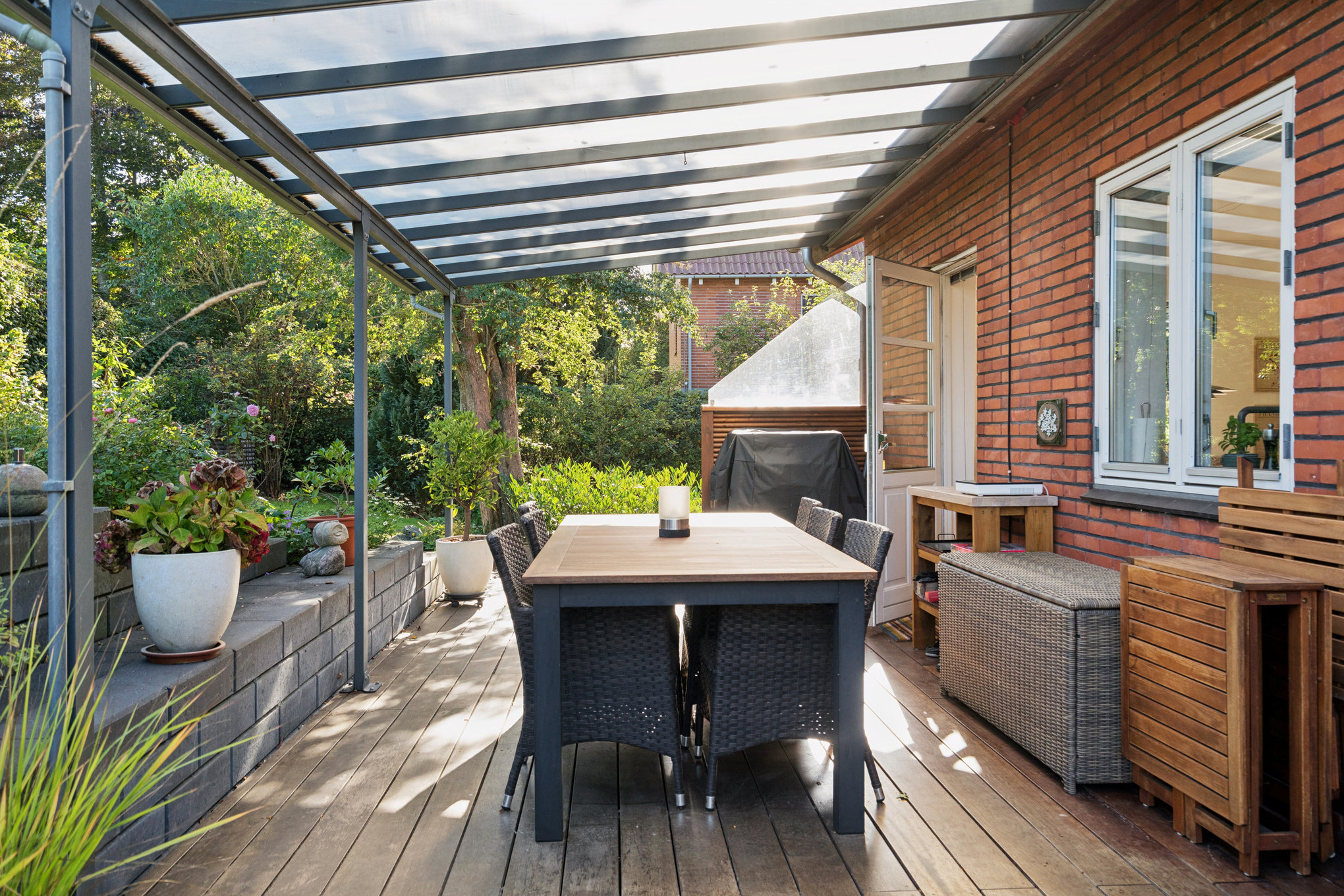 Fremhævet terrasse billede i fuldskærmstilstand. Billede af Rougsøvej 12, 8940 Randers SV
