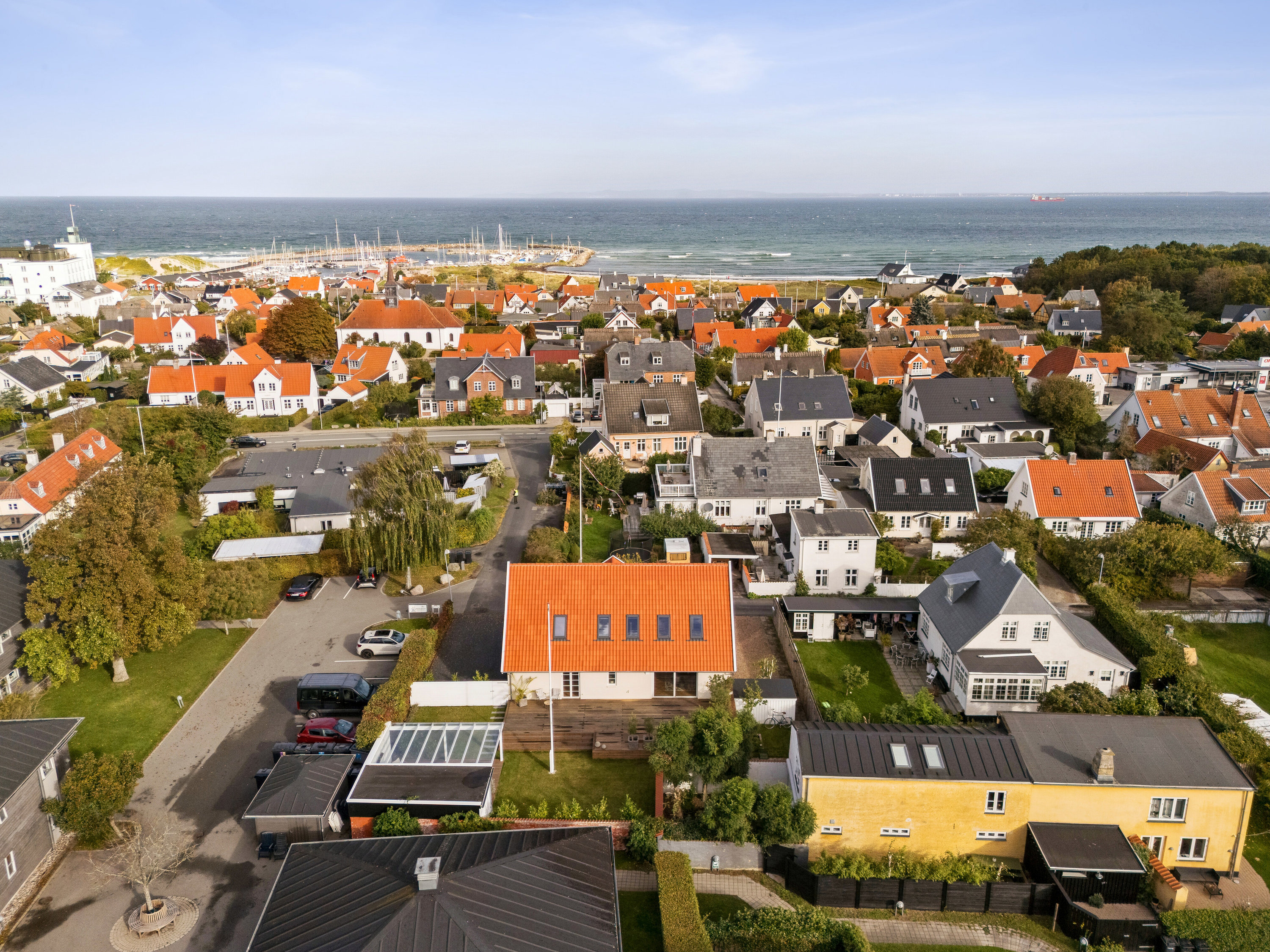 Fremhævet luftfoto billede i fuldskærmstilstand. Billede af Peter Olsens Vej 2G, 3100 Hornbæk