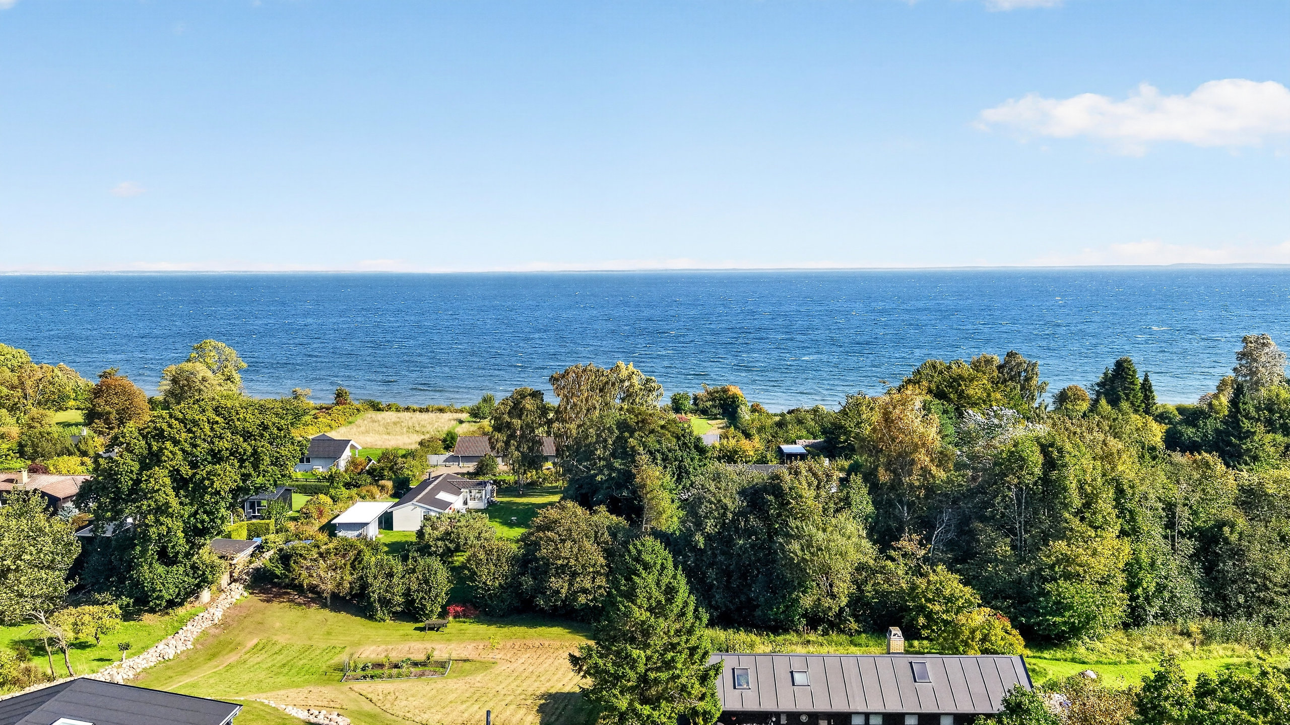 Fremhævet luftfoto billede i fuldskærmstilstand. Billede af Skovvej 56, Gelstrup, 4500 Nykøbing Sj