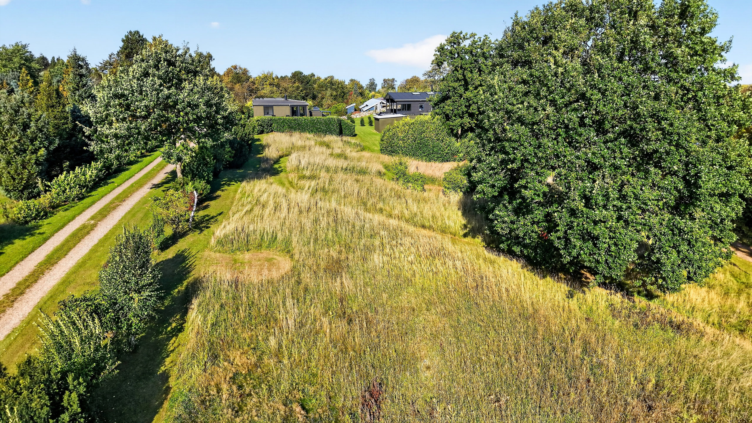 Fremhævet luftfoto billede i fuldskærmstilstand. Billede af Skovvej 56, Gelstrup, 4500 Nykøbing Sj