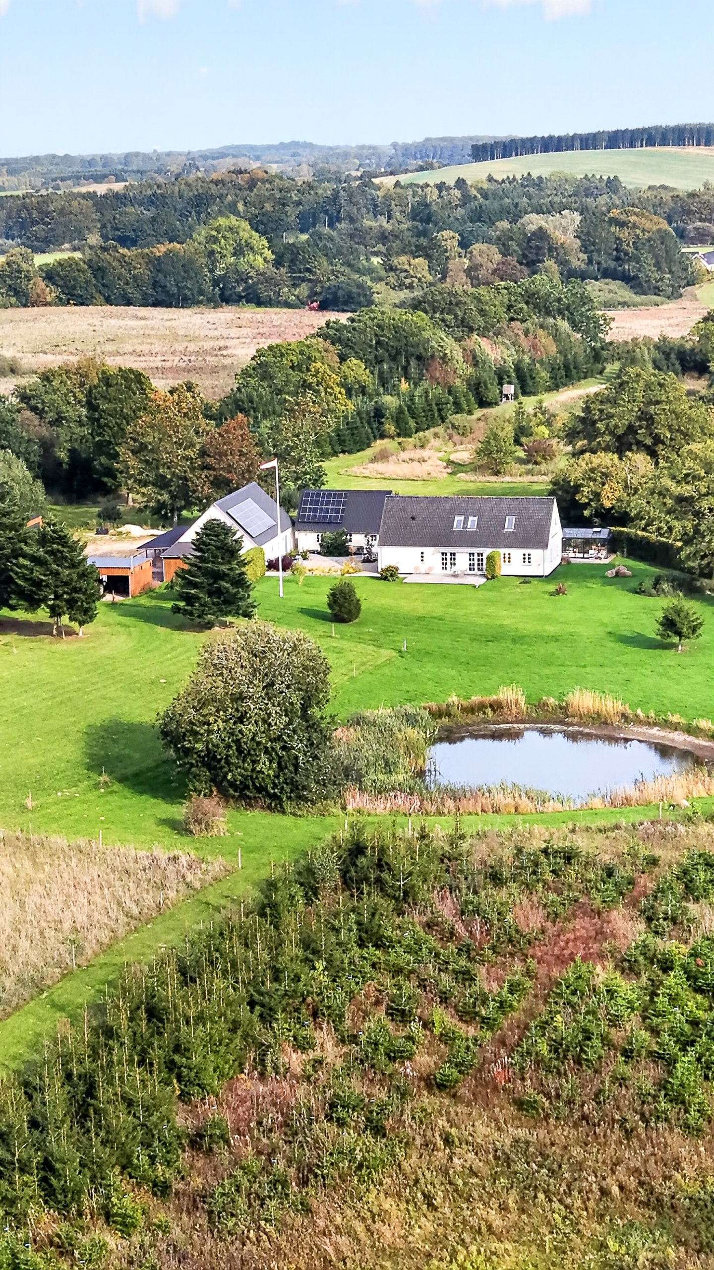 Fremhævet luftfoto billede i fuldskærmstilstand. Billede af Hammershusvej 77, Bårup, 4370 Store Merløse