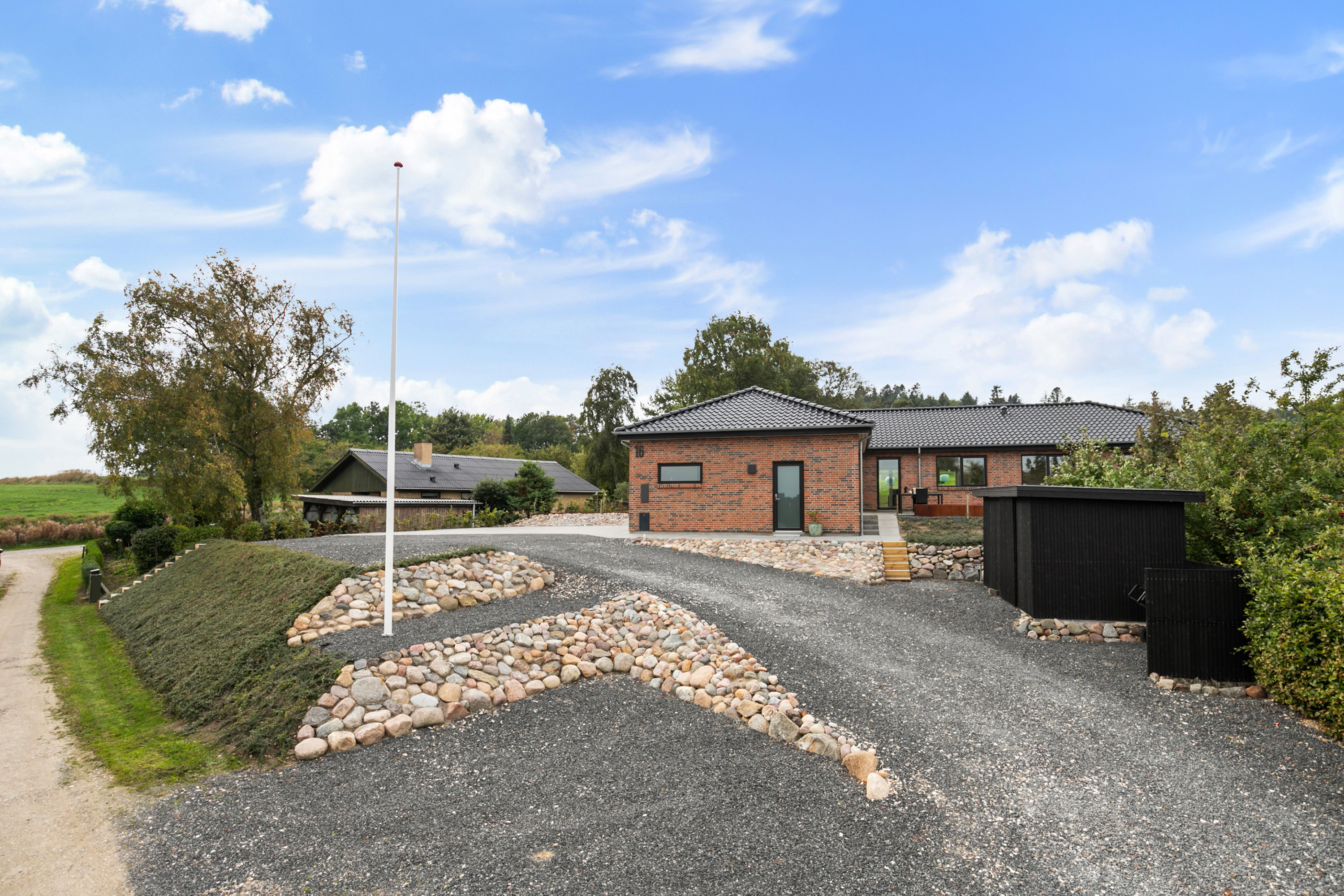 Fremhævet facade billede i fuldskærmstilstand. Billede af Baunehøjvej 16, Tranum, 9460 Brovst