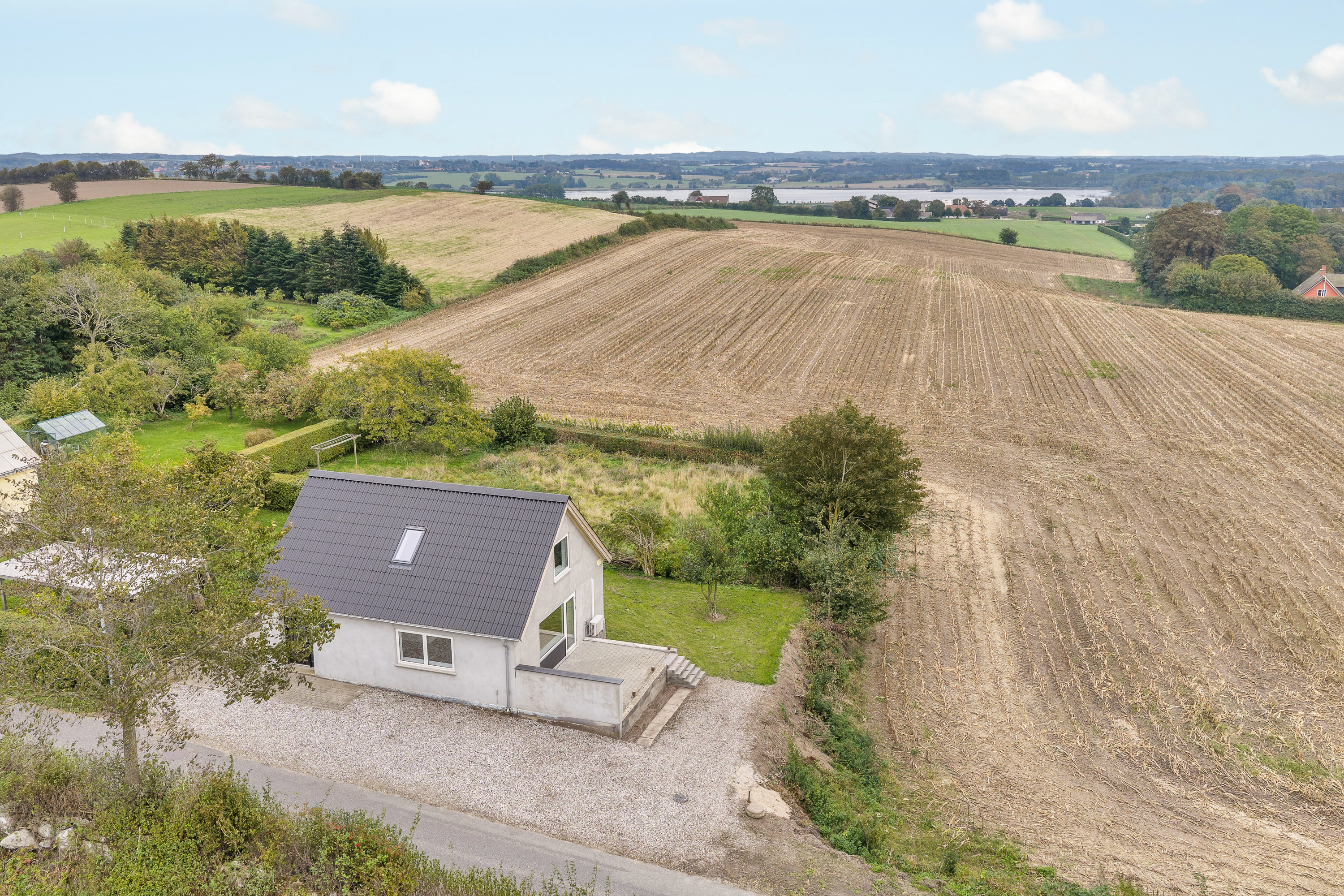 Fremhævet luftfoto billede i fuldskærmstilstand. Billede af Eskemosegyden 53, Åstrup, 5600 Faaborg