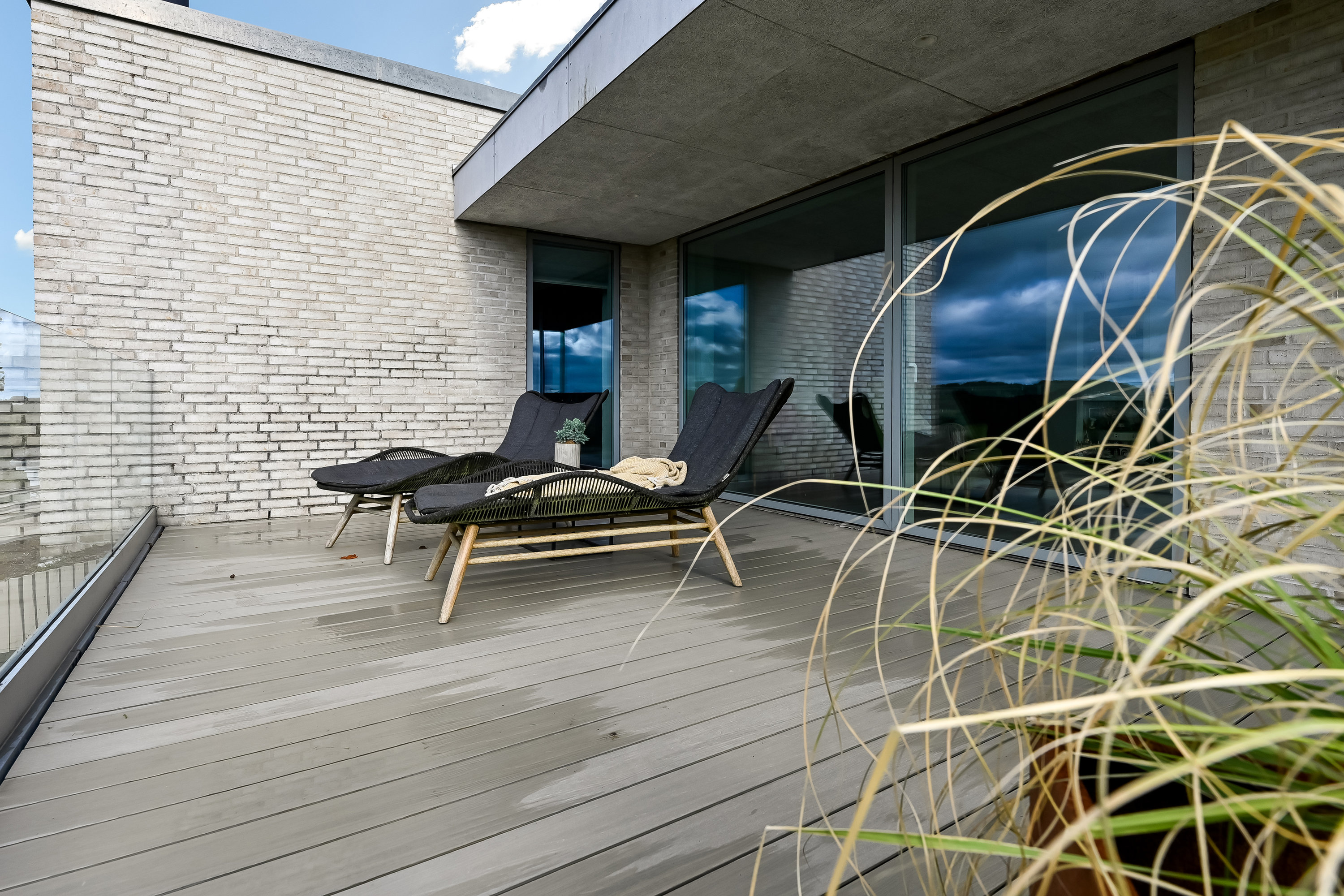 Fremhævet tagterrasse billede i fuldskærmstilstand. Billede af Ahornbakken 19, Tjørring, 7400 Herning