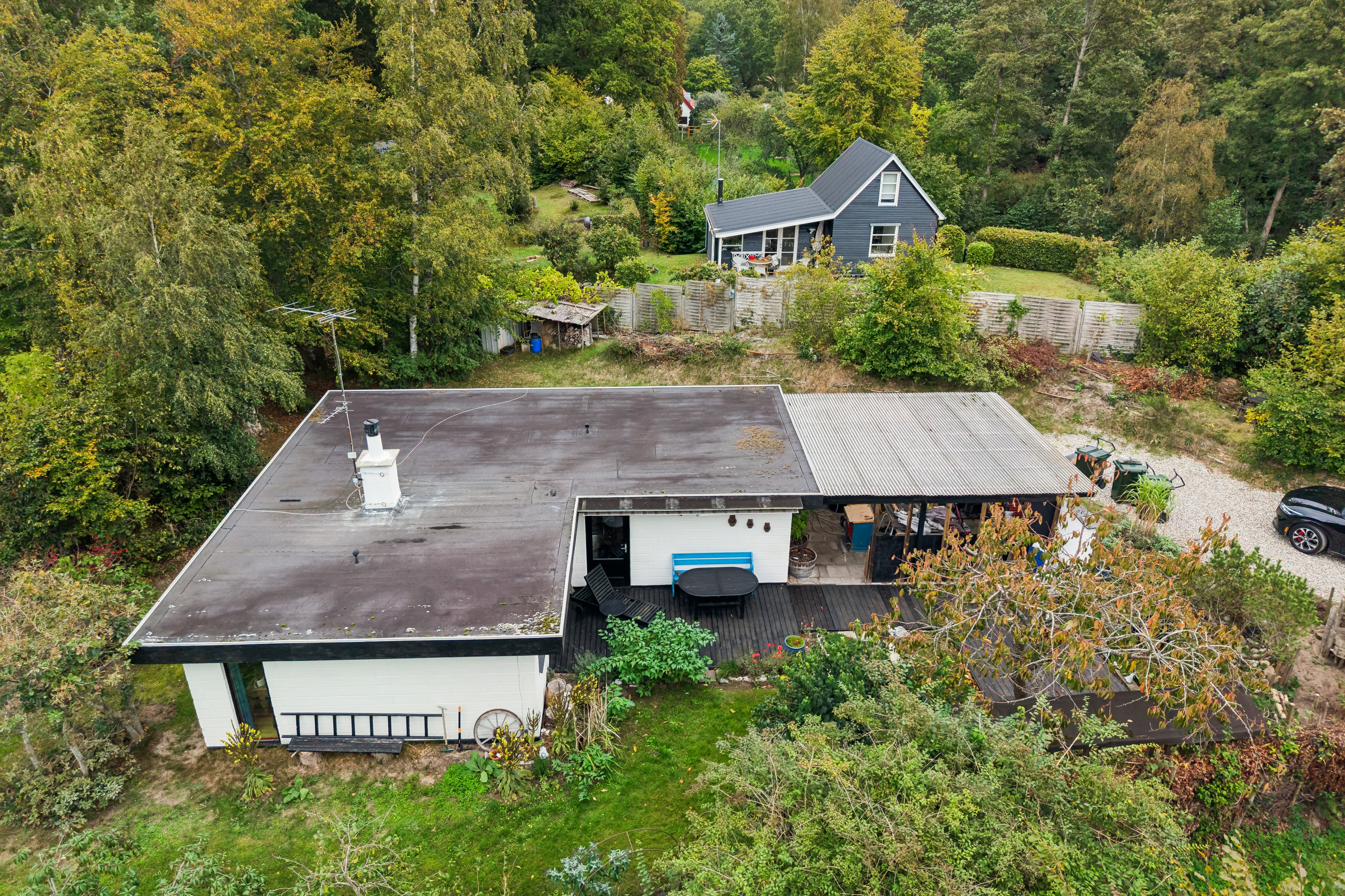 Fremhævet luftfoto billede i fuldskærmstilstand. Billede af Benzonstien 29, Fjellerup Strand, 8585 Glesborg