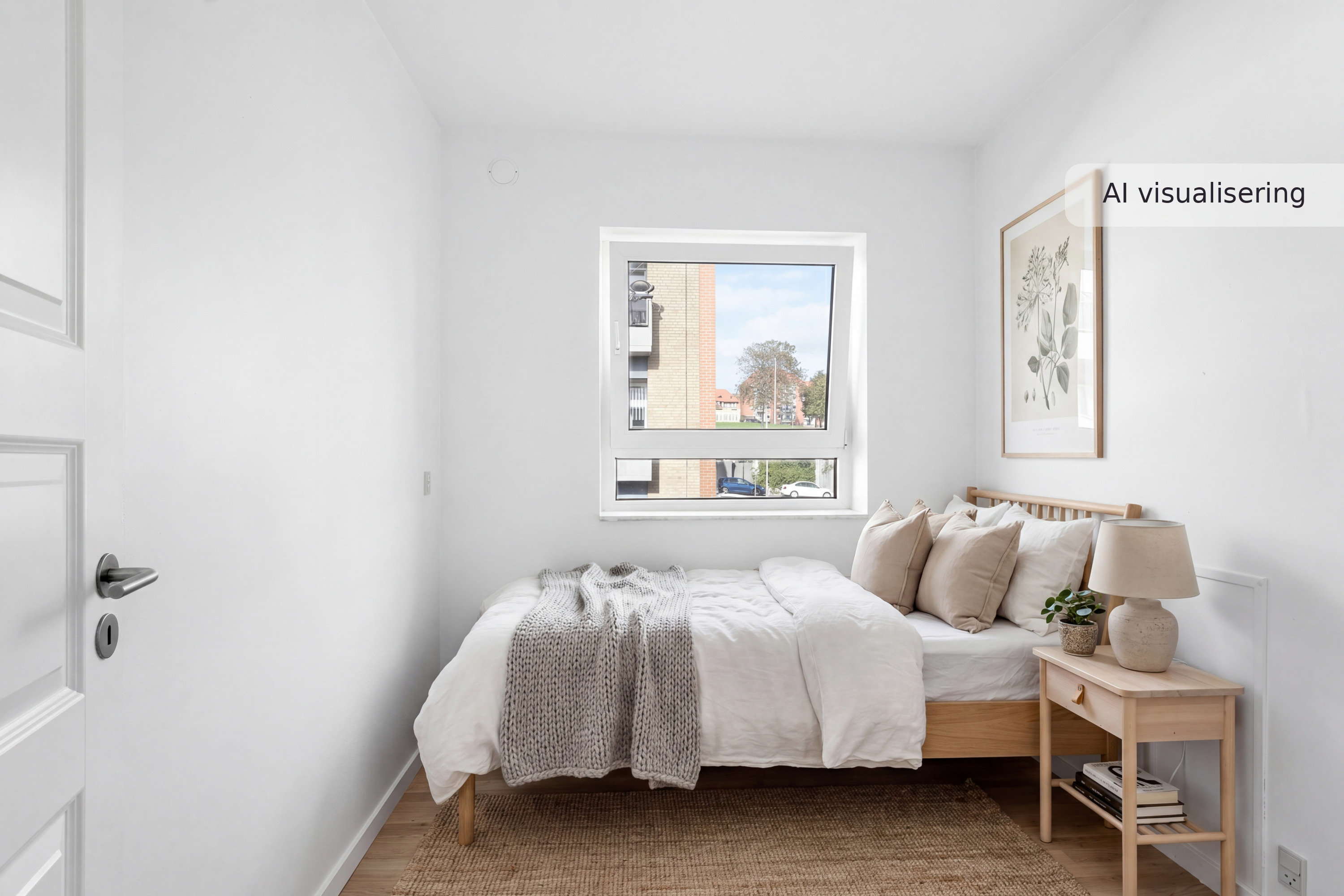 Miniature skyderbillede af nybolig visual — soveværelse — skandinavisk (visualisering nr. 4024). Billede af Markedspladsen 1, 1. tv., 8900 Randers C