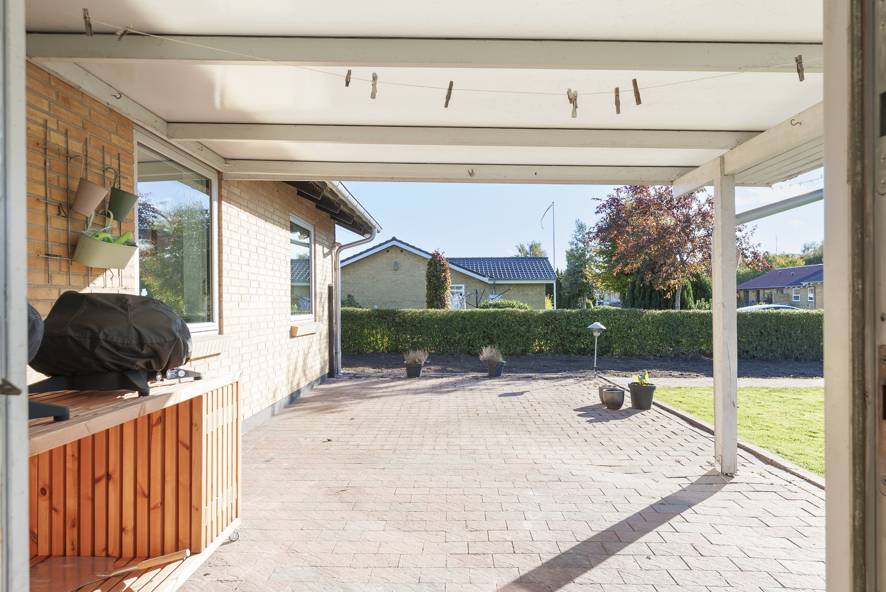 Fremhævet overdækket terrasse billede i fuldskærmstilstand. Billede af Langelinie 44, Otterup, 5450 Otterup